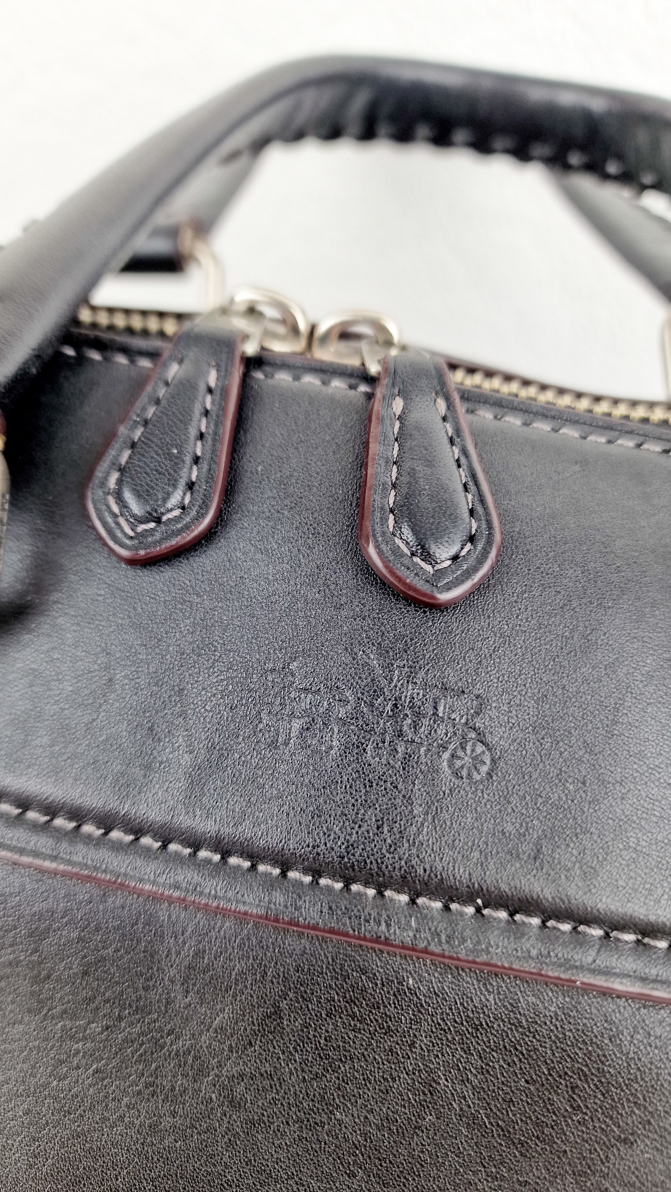 Coach Ace Satchel in Black Smooth Leather with Whipstitch Detail Handbag Crossbody - Coach 37017 - Image 4