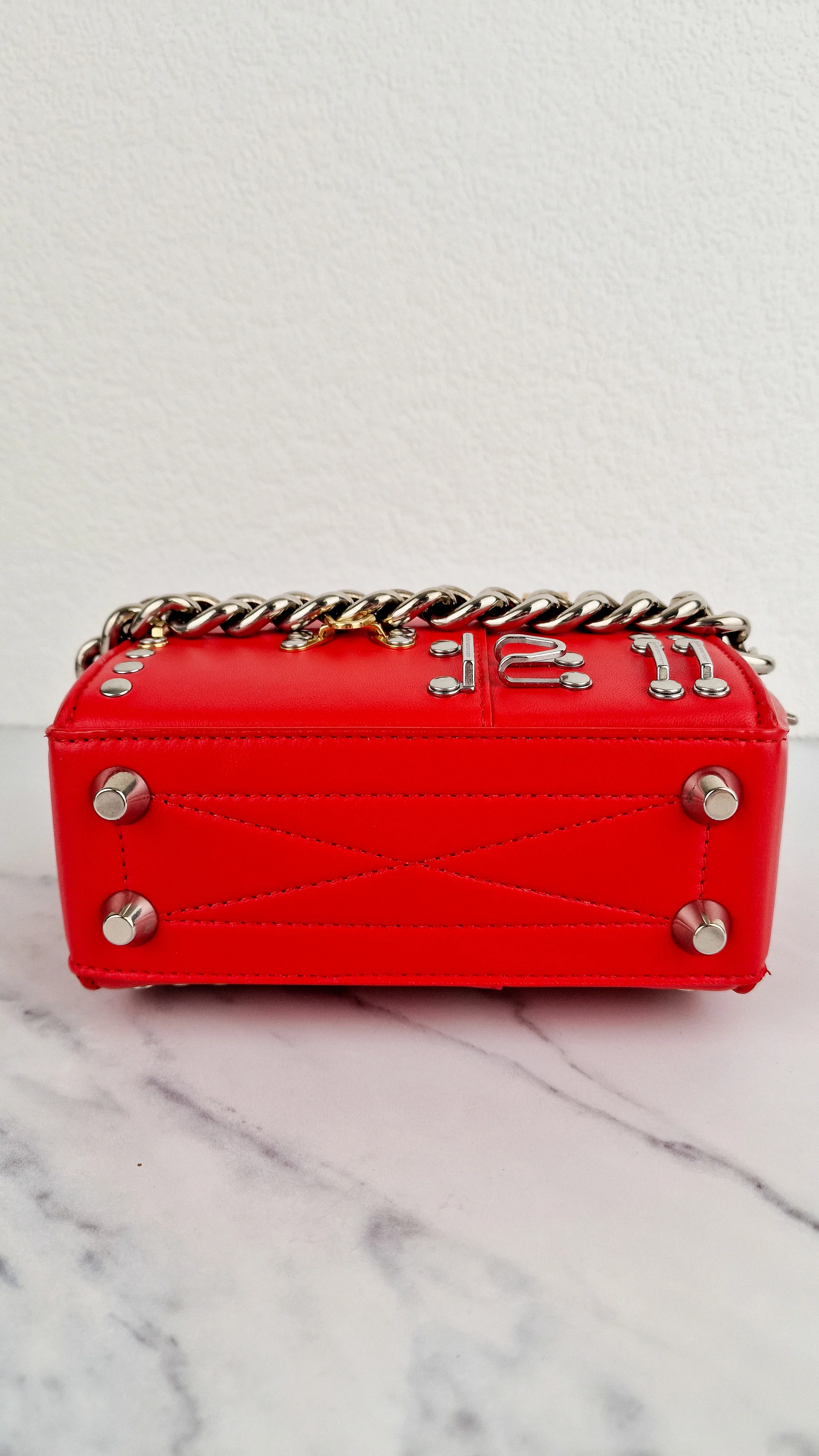 Alexander McQueen Lust Red Nano 16 Box Bag Hooks & Studs Handbag Crossbody Bag - Image 10