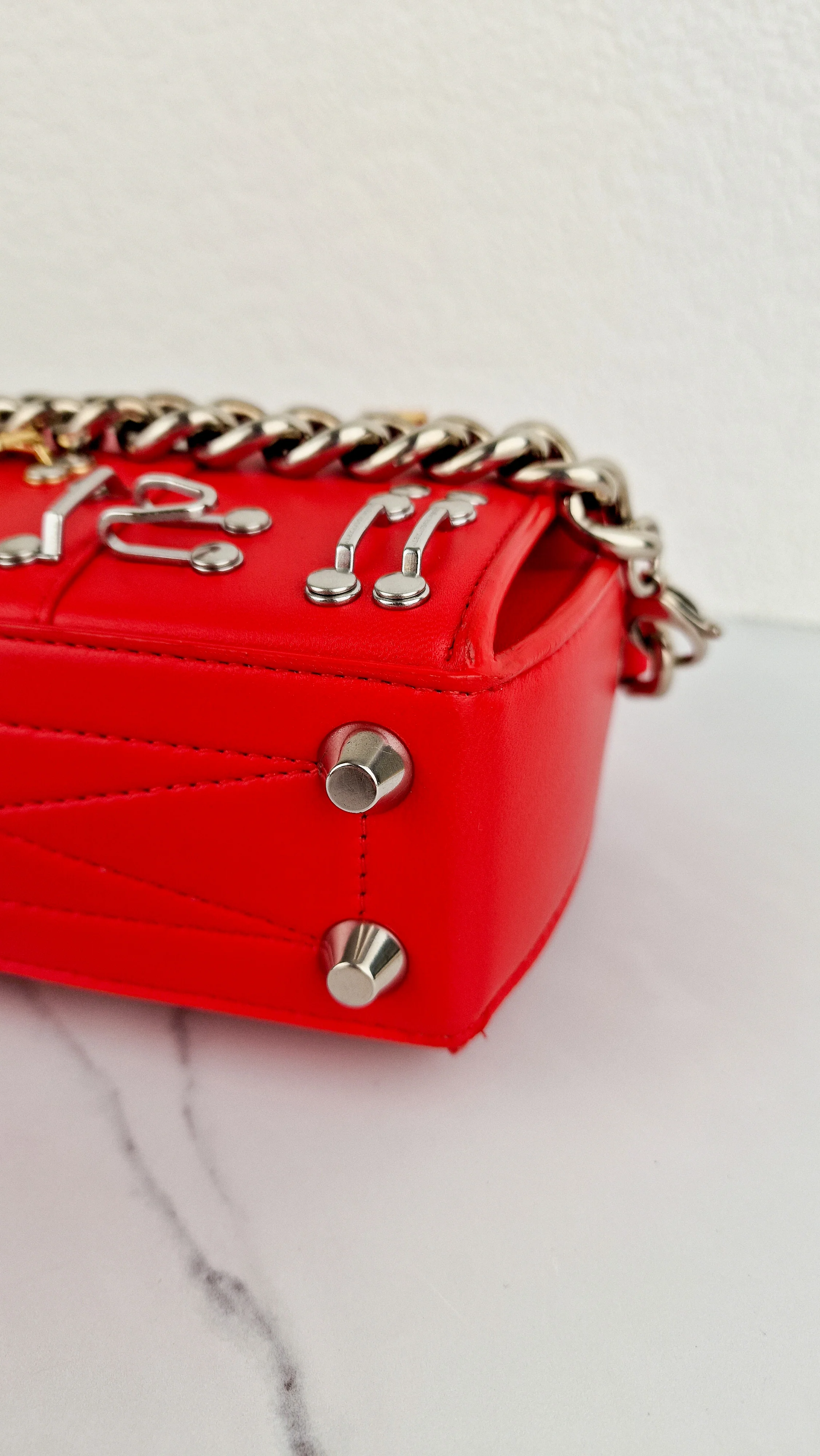 Alexander McQueen Lust Red Nano 16 Box Bag Hooks & Studs Handbag Crossbody Bag - Image 11