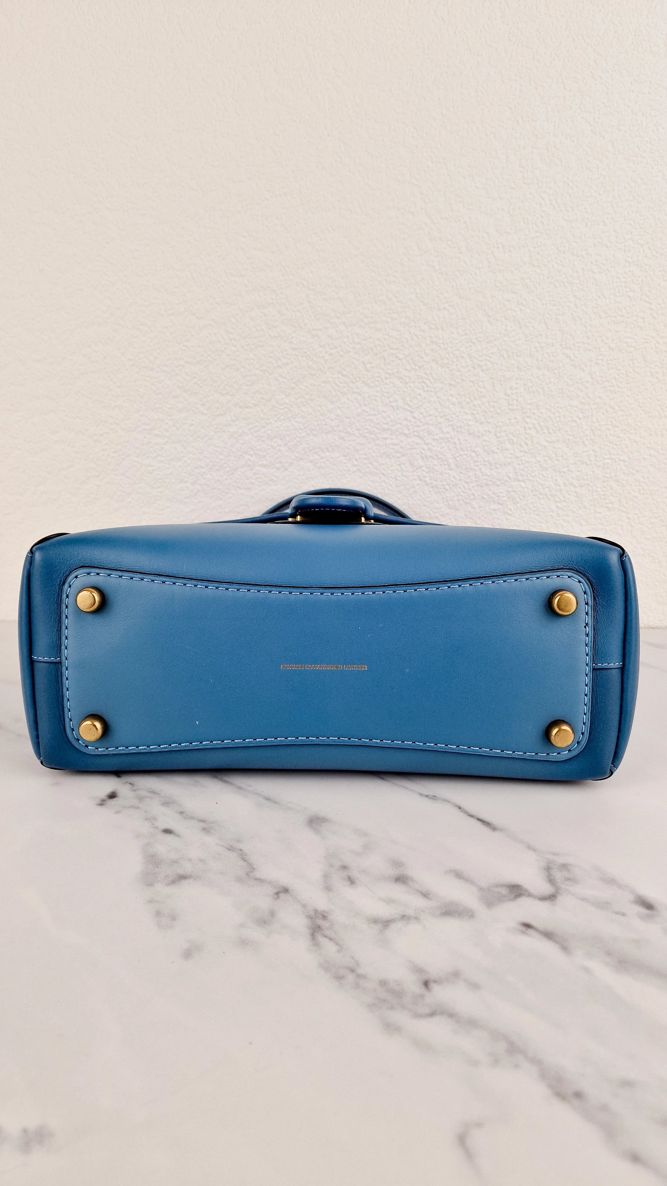 Coach 1941 Courier Carryall in Pacific Blue Smooth Leather Tophandle Crossbody Bag Satchel - Coach 88348 - Image 10