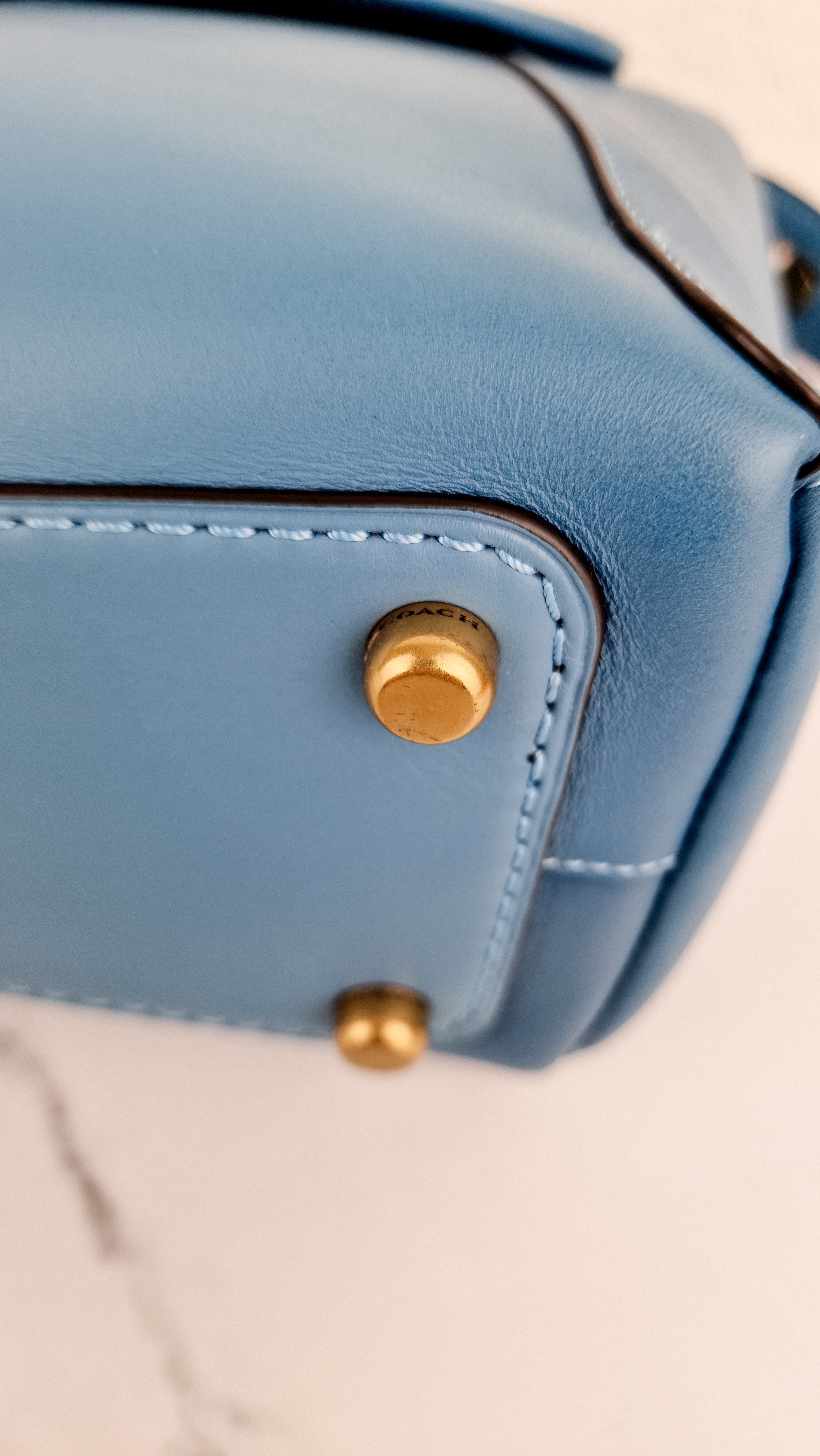 Coach 1941 Courier Carryall in Pacific Blue Smooth Leather Tophandle Crossbody Bag Satchel - Coach 88348 - Image 14