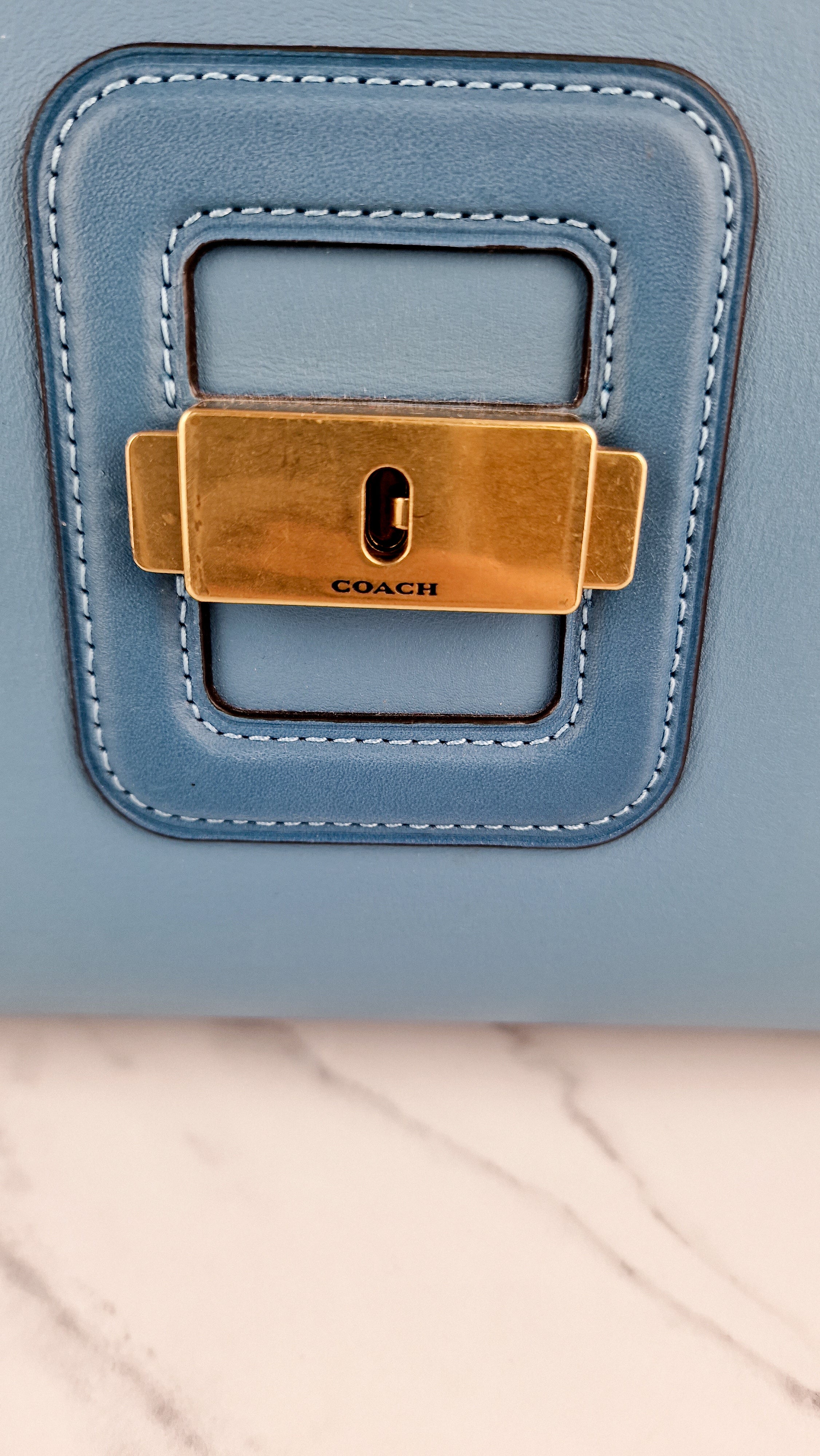 Coach 1941 Courier Carryall in Pacific Blue Smooth Leather Tophandle Crossbody Bag Satchel - Coach 88348 - Image 16