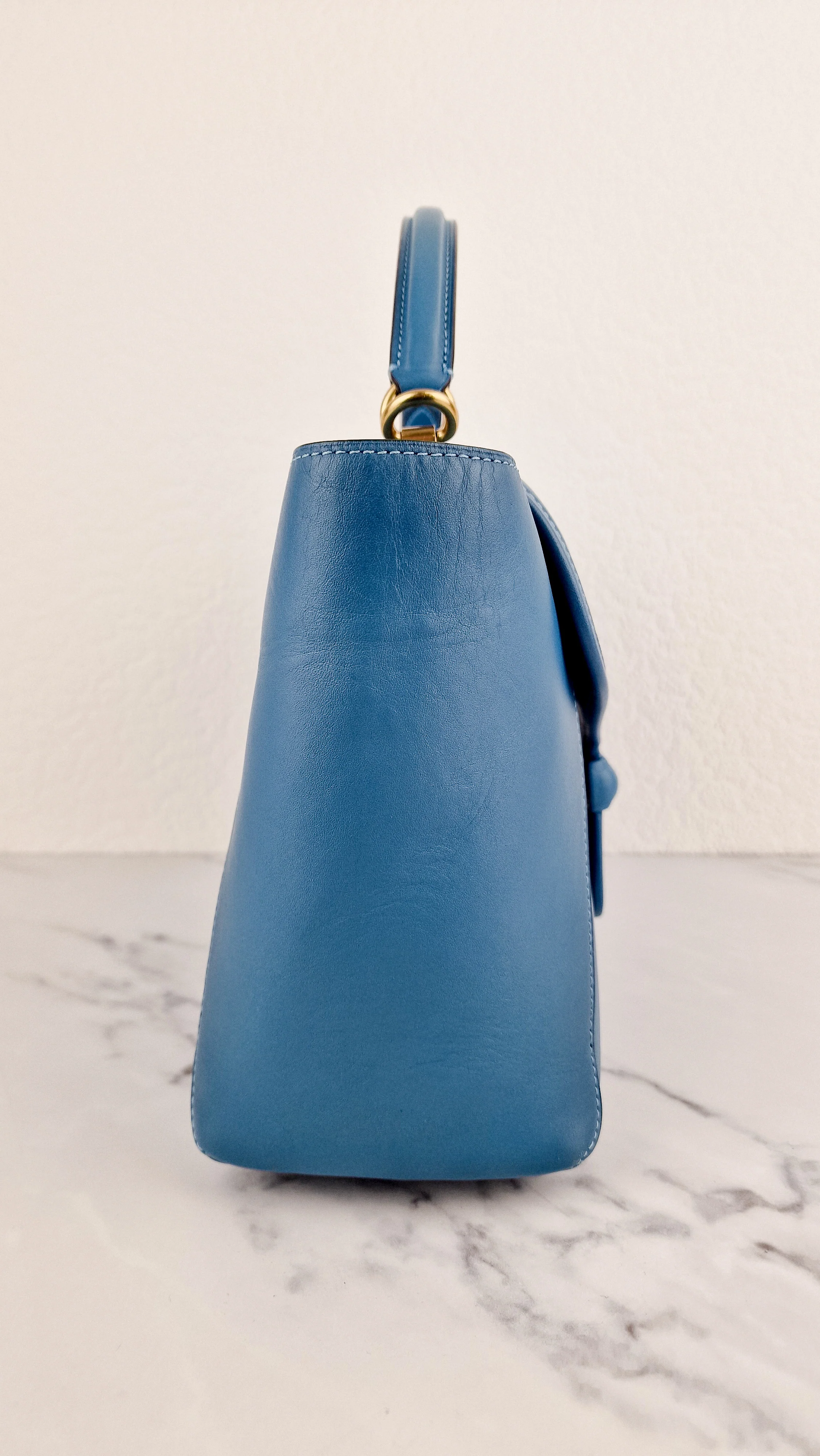 Coach 1941 Courier Carryall in Pacific Blue Smooth Leather Tophandle Crossbody Bag Satchel - Coach 88348 - Image 8