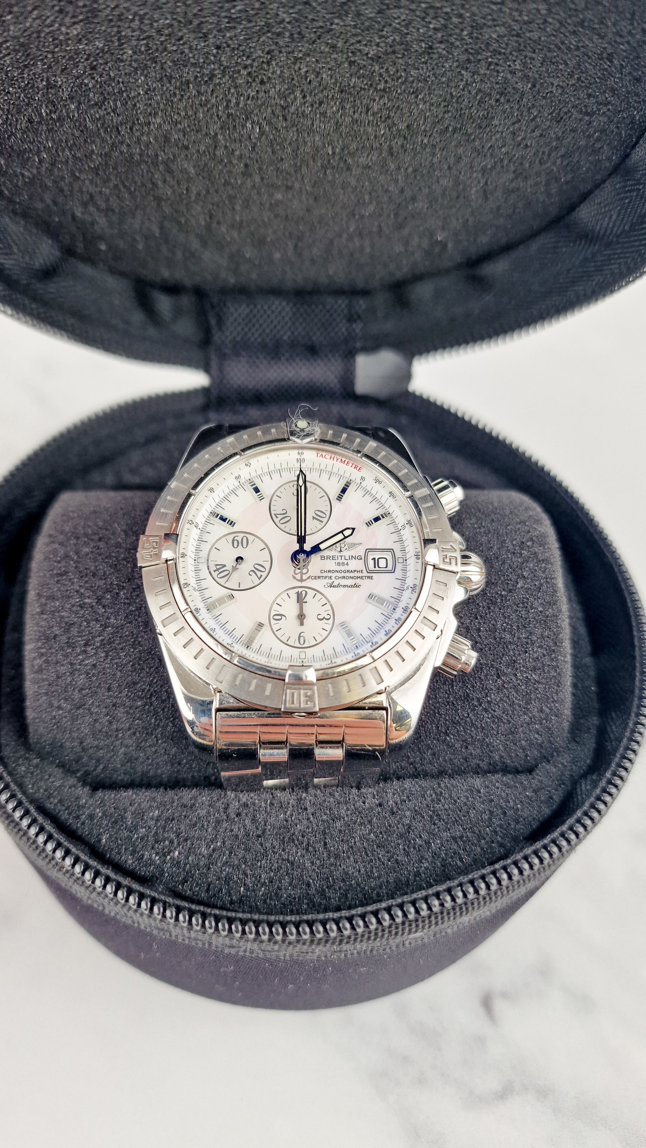 Breitling Chronomat Evolution Stainless Steel with MOP dial 43mm Mother of Pearl A13356 - Image 10