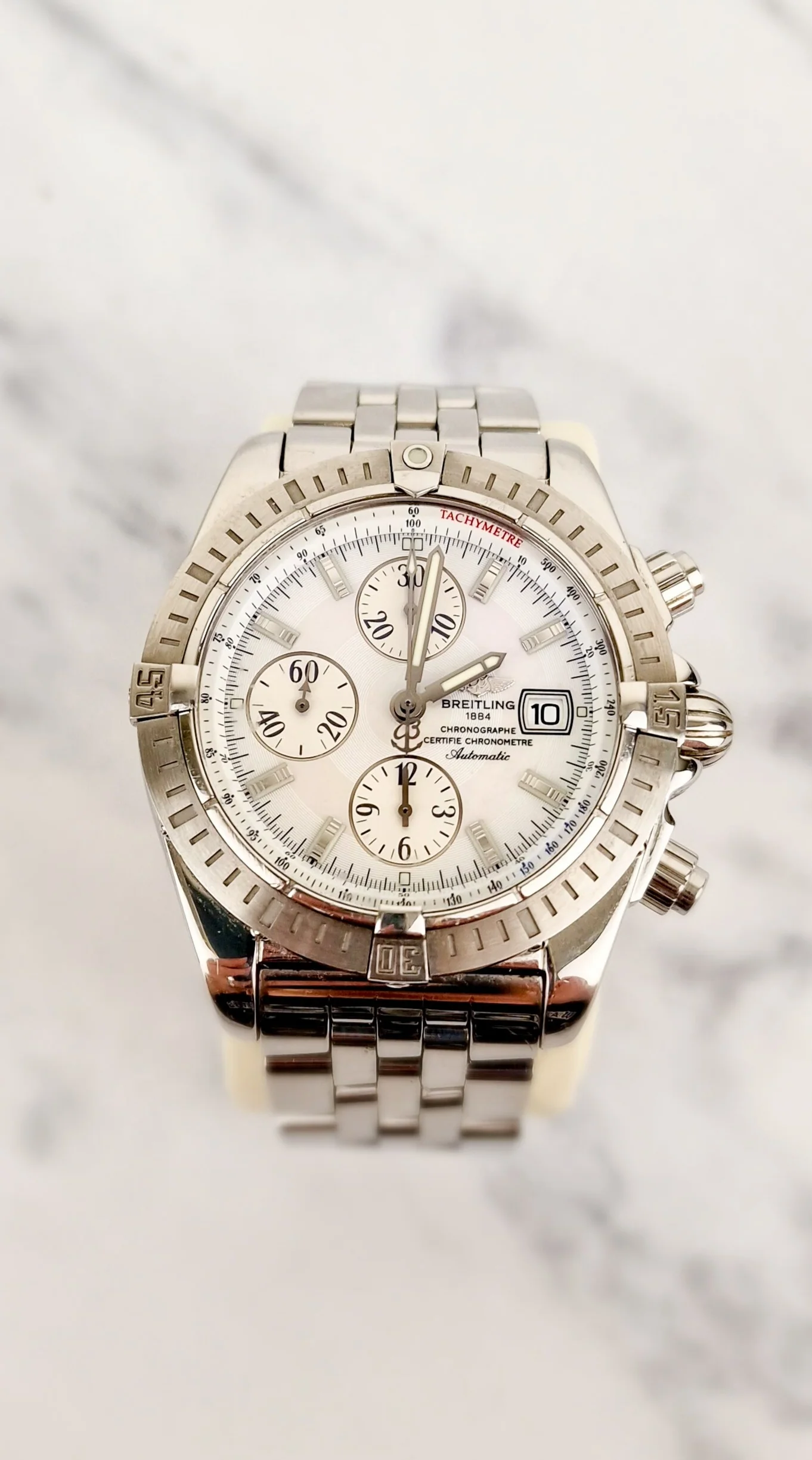 Breitling Chronomat Evolution Stainless Steel with MOP dial 43mm Mother of Pearl A13356 - Image 3