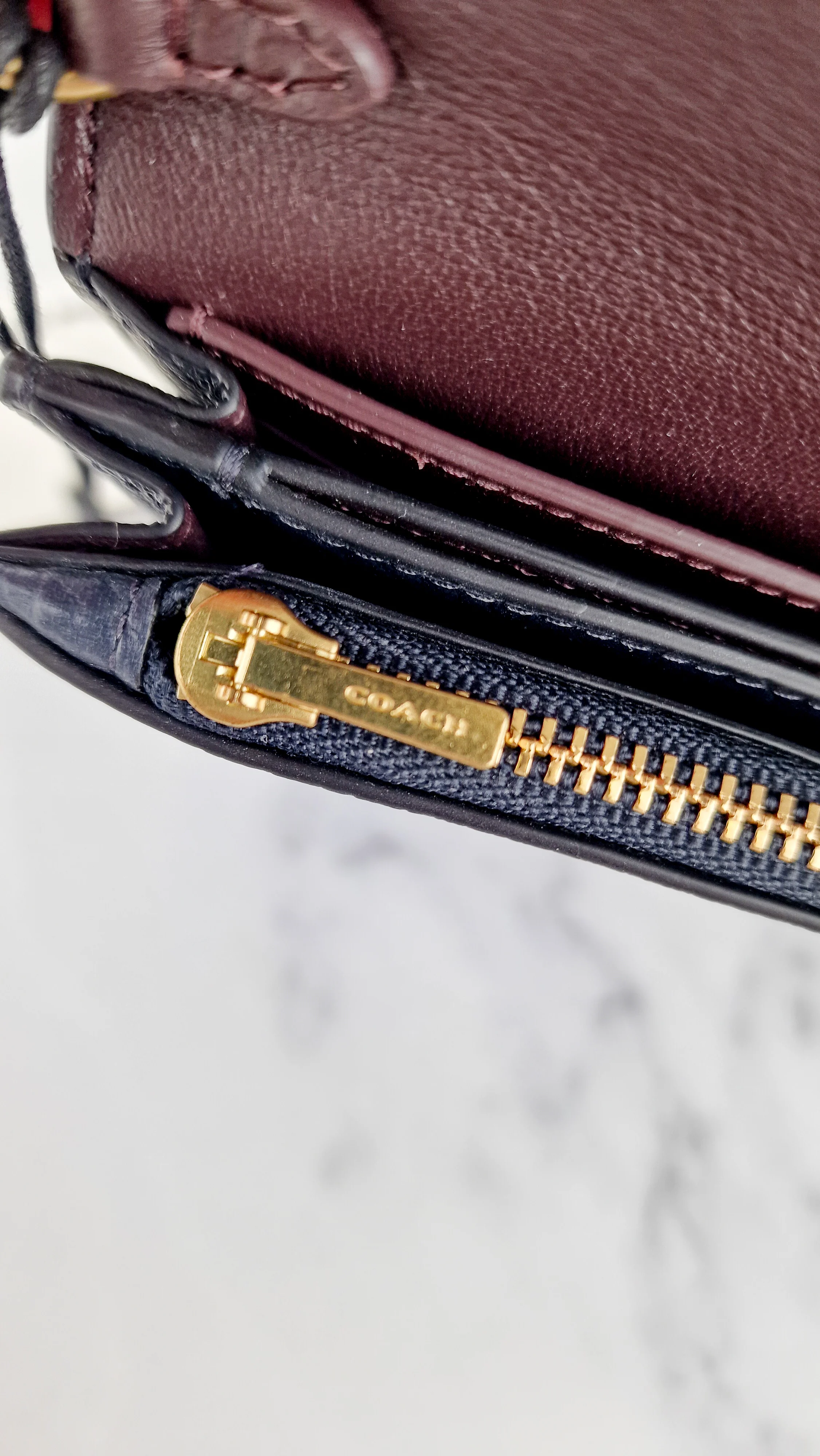 Callie Foldover Clutch With Prairie Rivets Midnight Navy Blue - Coach 31731 - Image 14