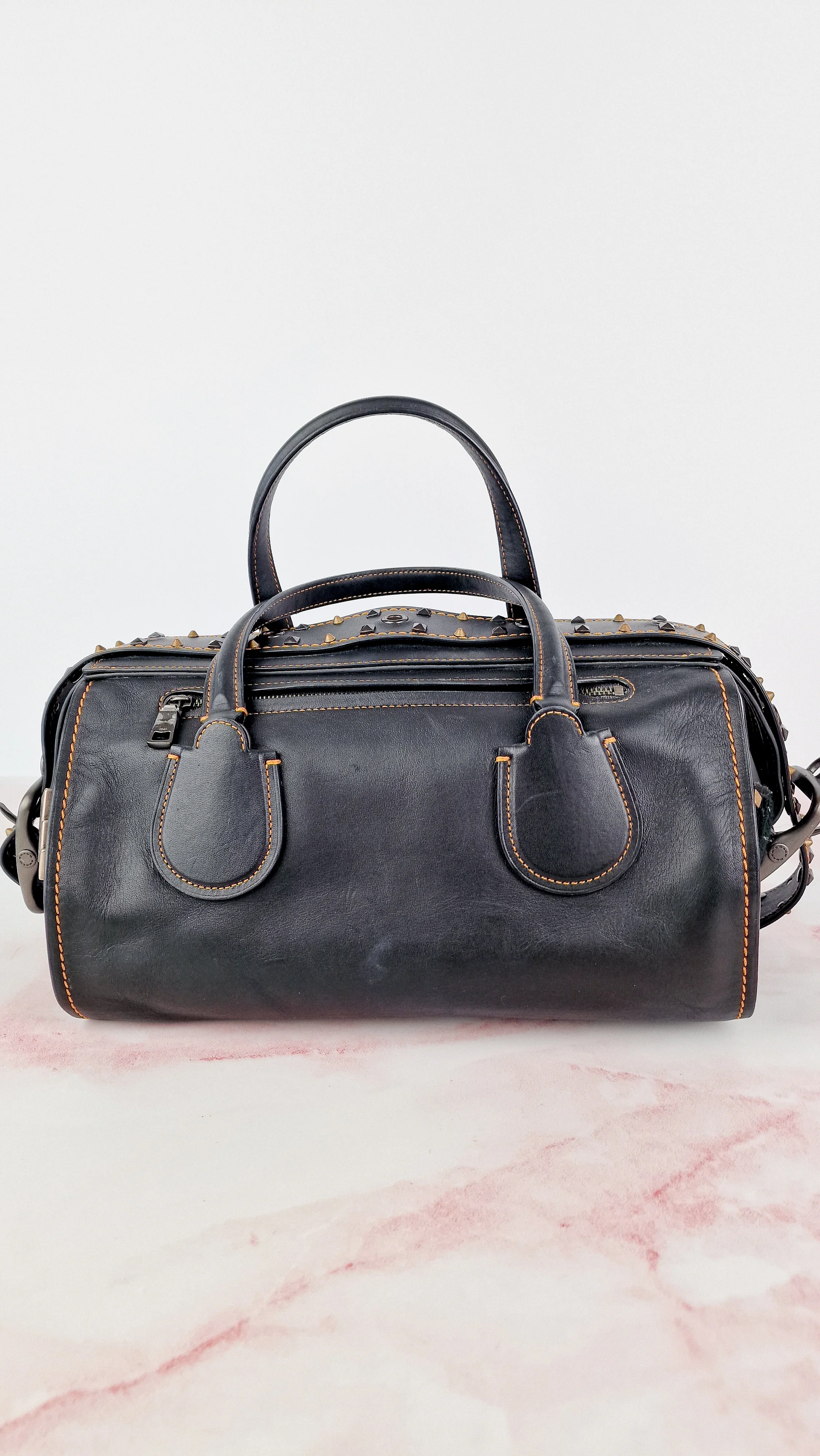 Coach 1941 Badlands Satchel Varsity Patch Bag 1 of 1 Customized Black Smooth Leather - Coach 56587 - Image 15