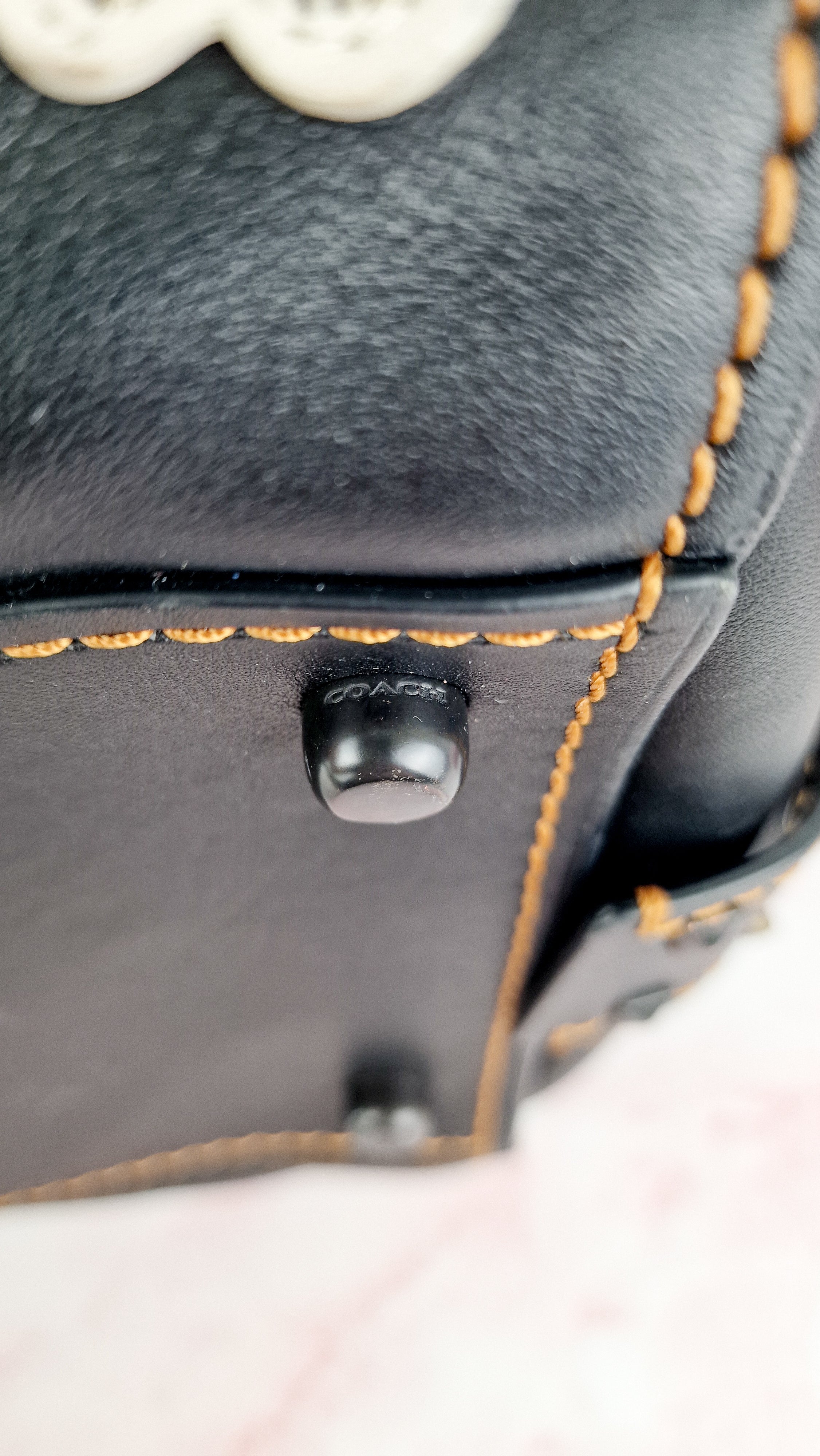 Coach 1941 Badlands Satchel Varsity Patch Bag 1 of 1 Customized Black Smooth Leather - Coach 56587 - Image 26
