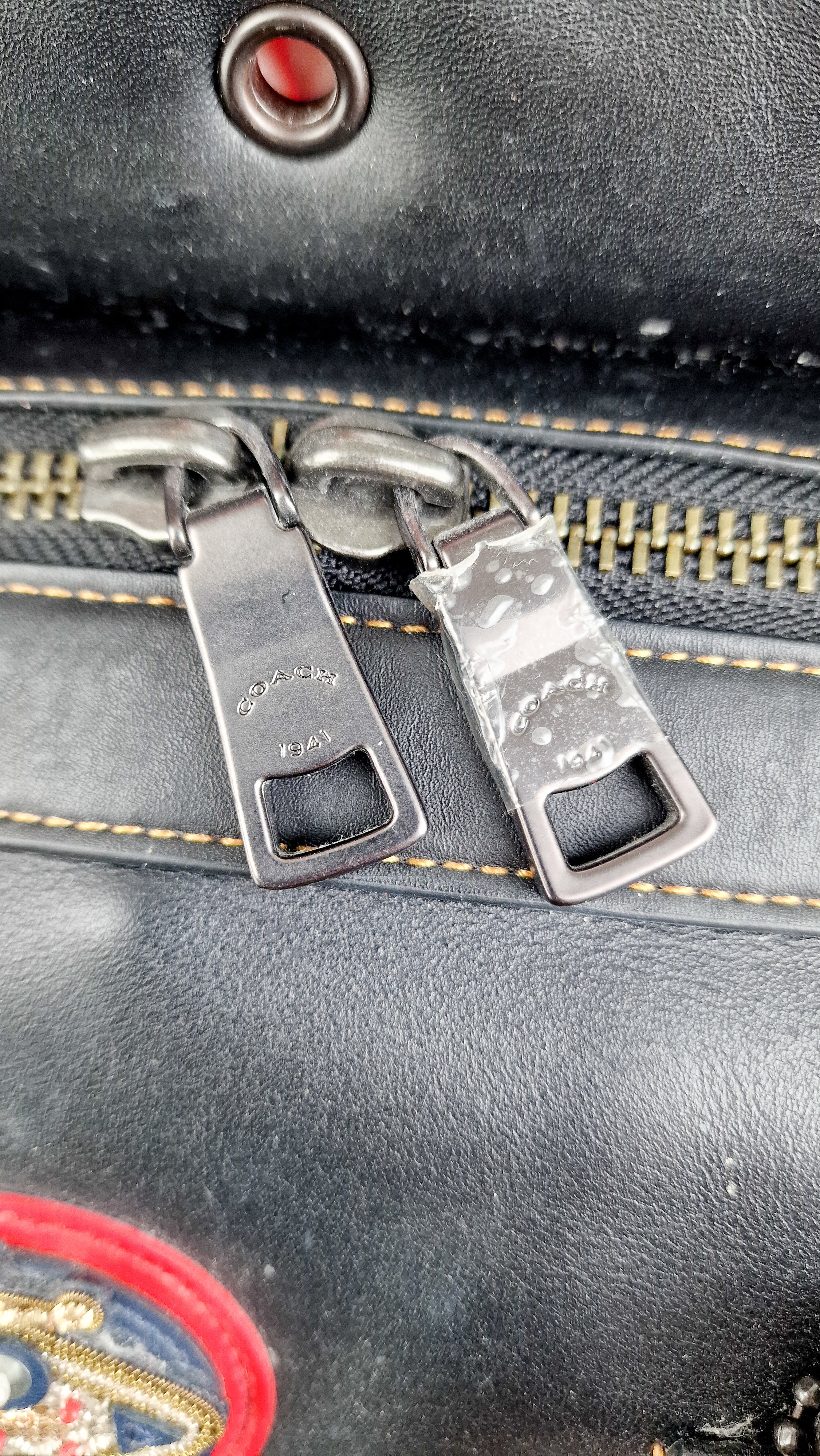 Coach 1941 Badlands Satchel Varsity Patch Bag 1 of 1 Customized Black Smooth Leather - Coach 56587 - Image 27