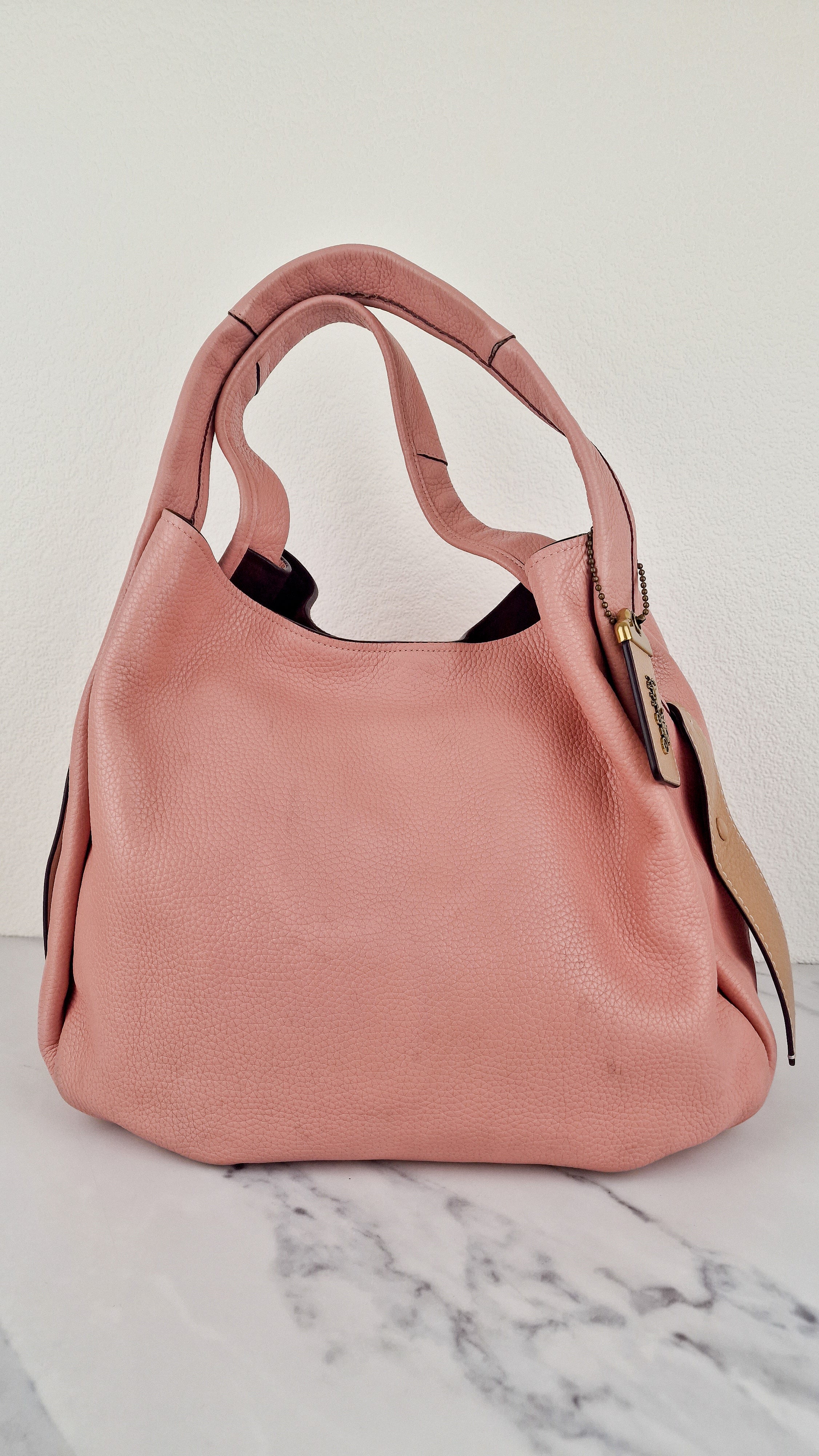 Coach 1941 Bandit Hobo 39 Bag in Peony Pink with Floral Bow - Pebble Leather - 2 in 1 handbag - Coach 86760 - Image 3