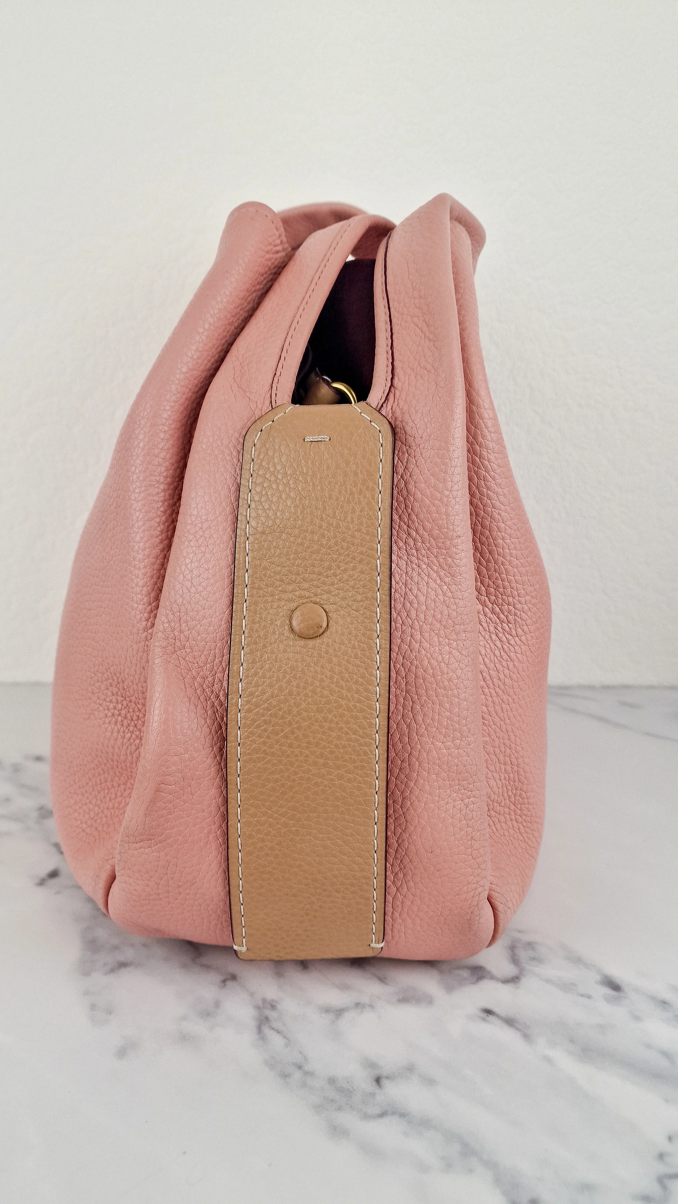 Coach 1941 Bandit Hobo 39 Bag in Peony Pink with Floral Bow - Pebble Leather - 2 in 1 handbag - Coach 86760 - Image 5