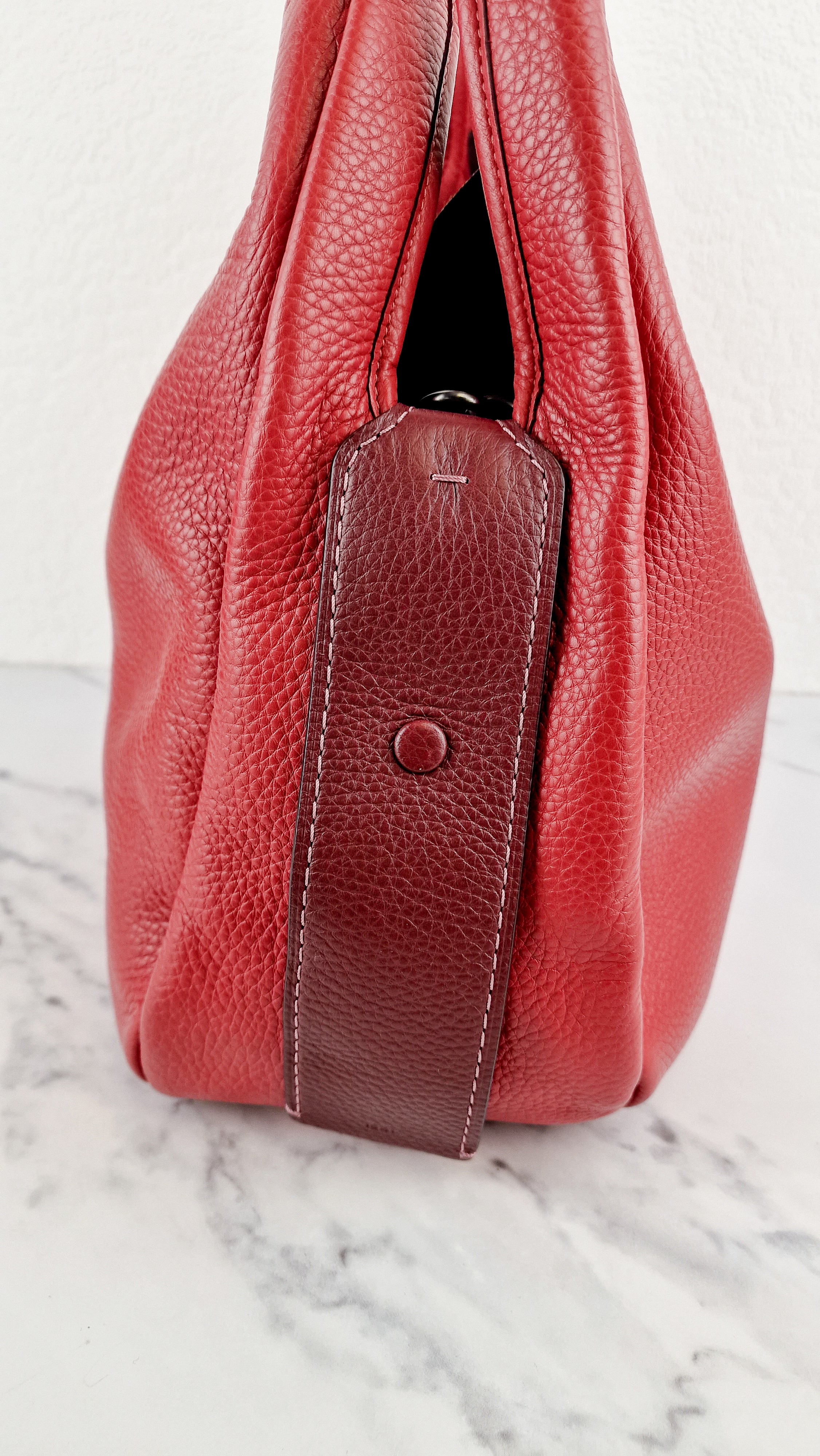Coach 1941 Bandit Hobo 39 Bag in Washed Red Pebble Leather - 2 in 1 handbag - Coach 86760 - Image 5