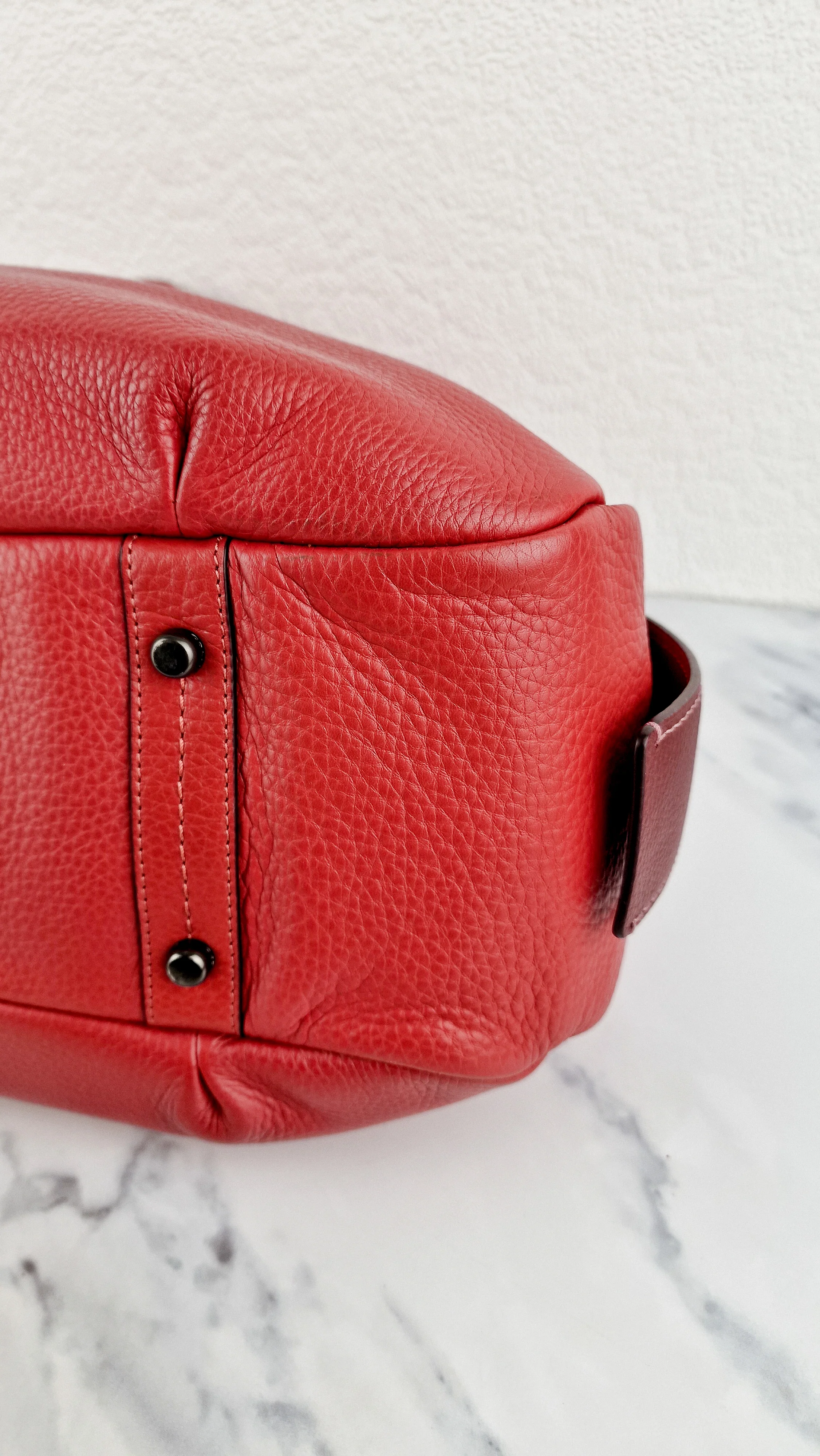 Coach 1941 Bandit Hobo 39 Bag in Washed Red Pebble Leather - 2 in 1 handbag - Coach 86760 - Image 9