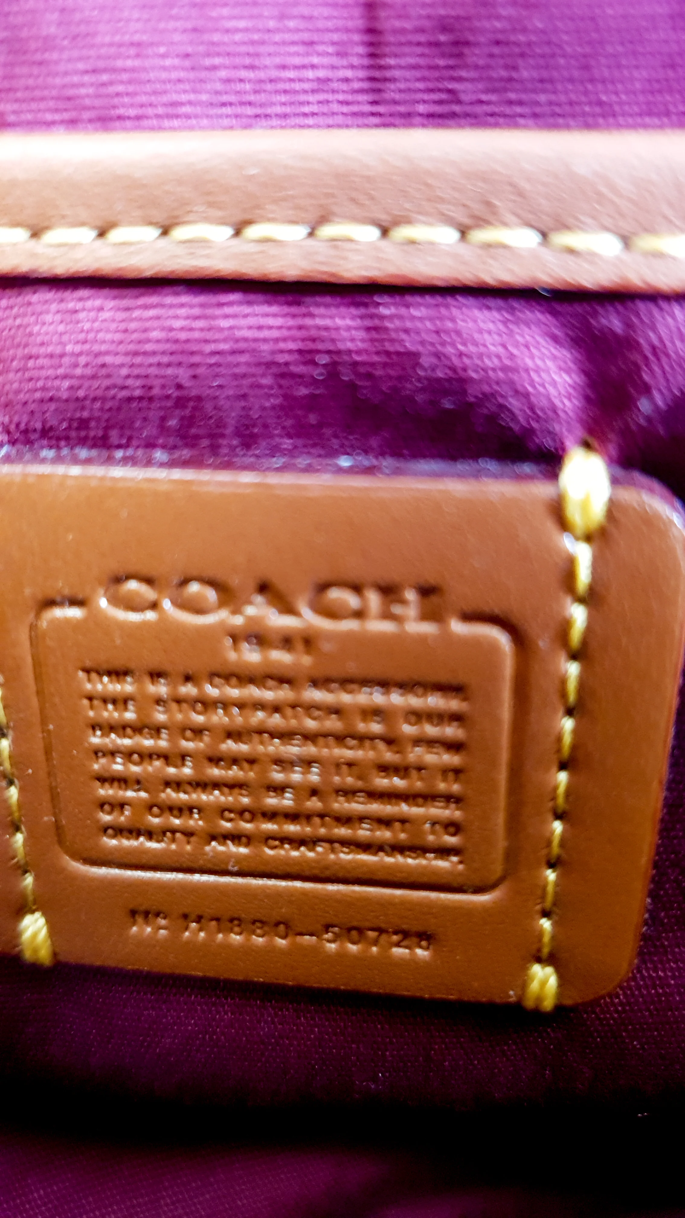 Coach 1941 Belt Bag Camera Bag in Tan Signature & Scarlett Burgundy Smooth Leather - Coach 50728 - Image 11