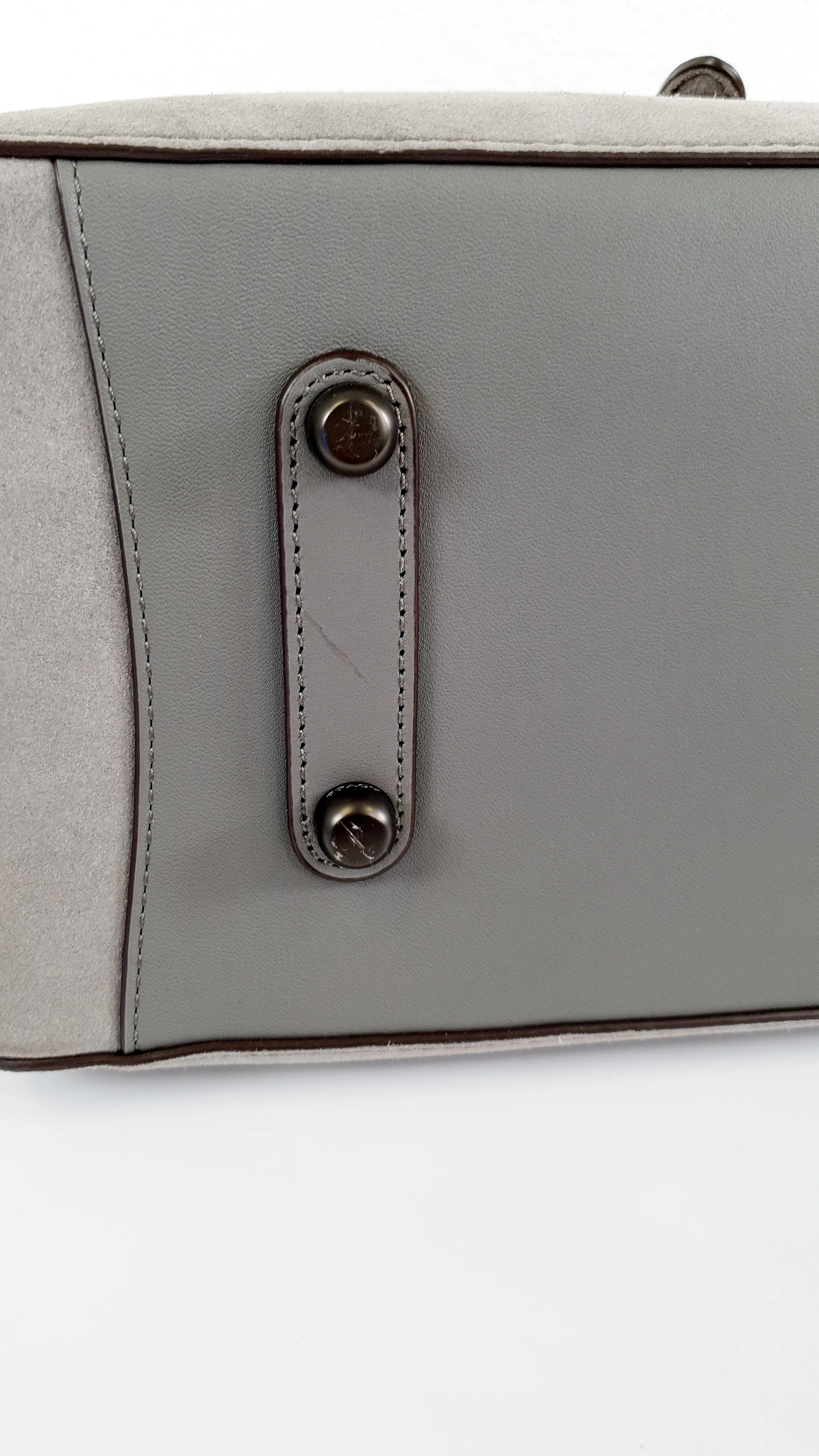 Coach 1941 Cooper Carryall Bag in Heather Grey Suede & Leather Lining - Crossbody Handbag Tote - Coach 22822 - Image 11