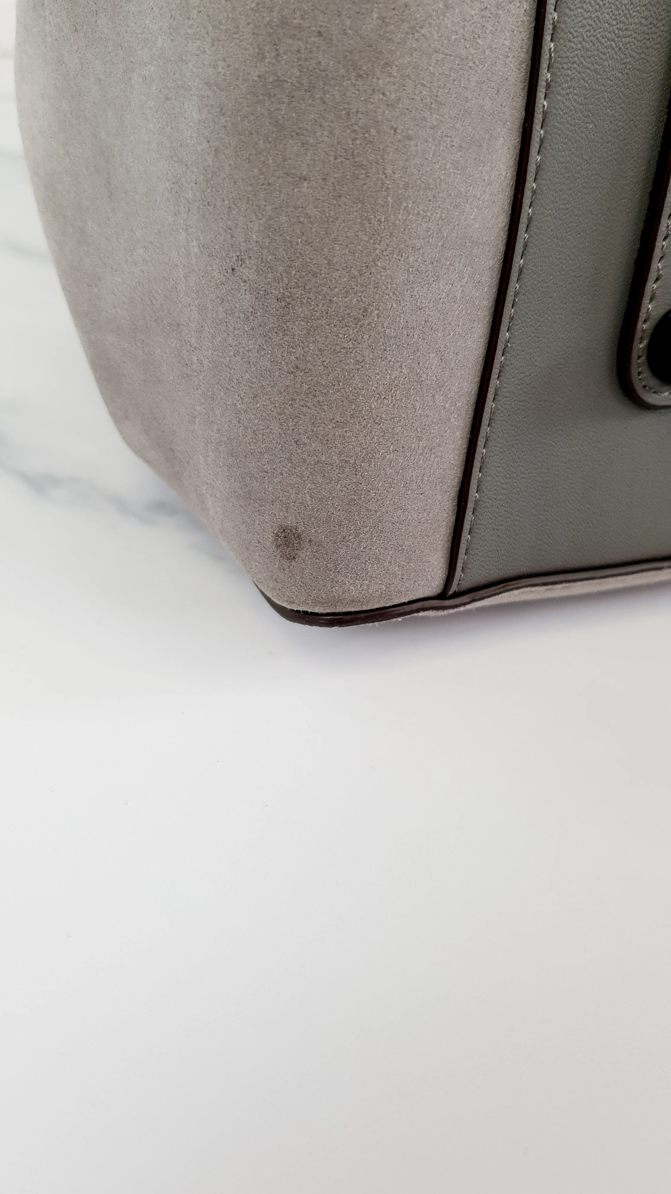 Coach 1941 Cooper Carryall Bag in Heather Grey Suede & Leather Lining - Crossbody Handbag Tote - Coach 22822 - Image 13