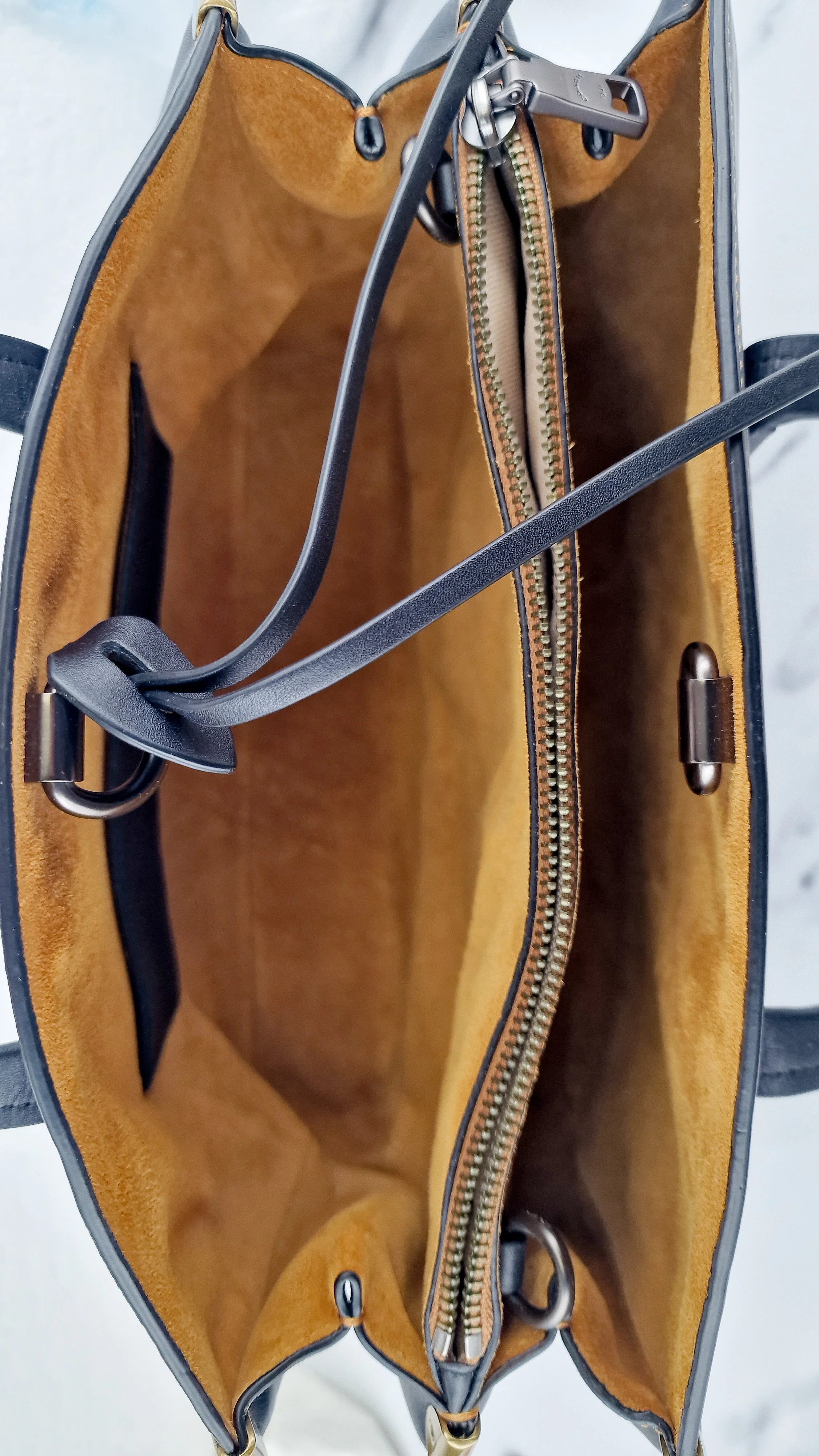 Coach 1941 Cooper Carryall in Black Smooth Leather - Handbag Shoulder Bag - Coach 22821 - Image 12