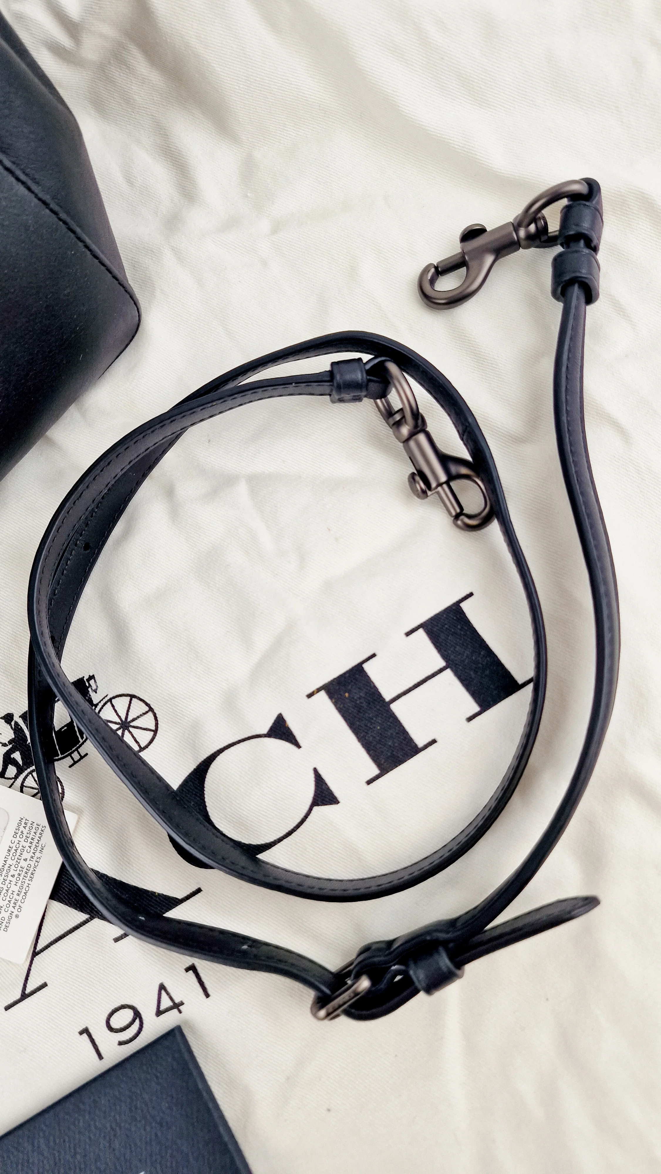 Coach 1941 Cooper Carryall in Black Smooth Leather - Handbag Shoulder Bag - Coach 22821 - Image 15