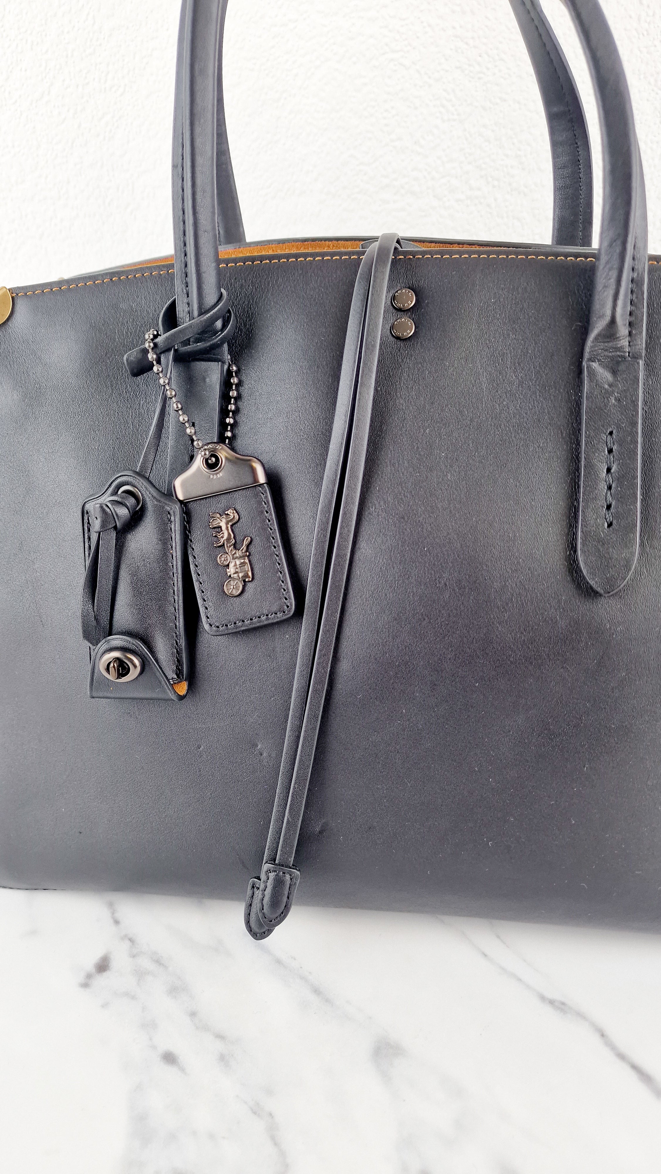 Coach 1941 Cooper Carryall in Black Smooth Leather - Handbag Shoulder Bag - Coach 22821 - Image 3