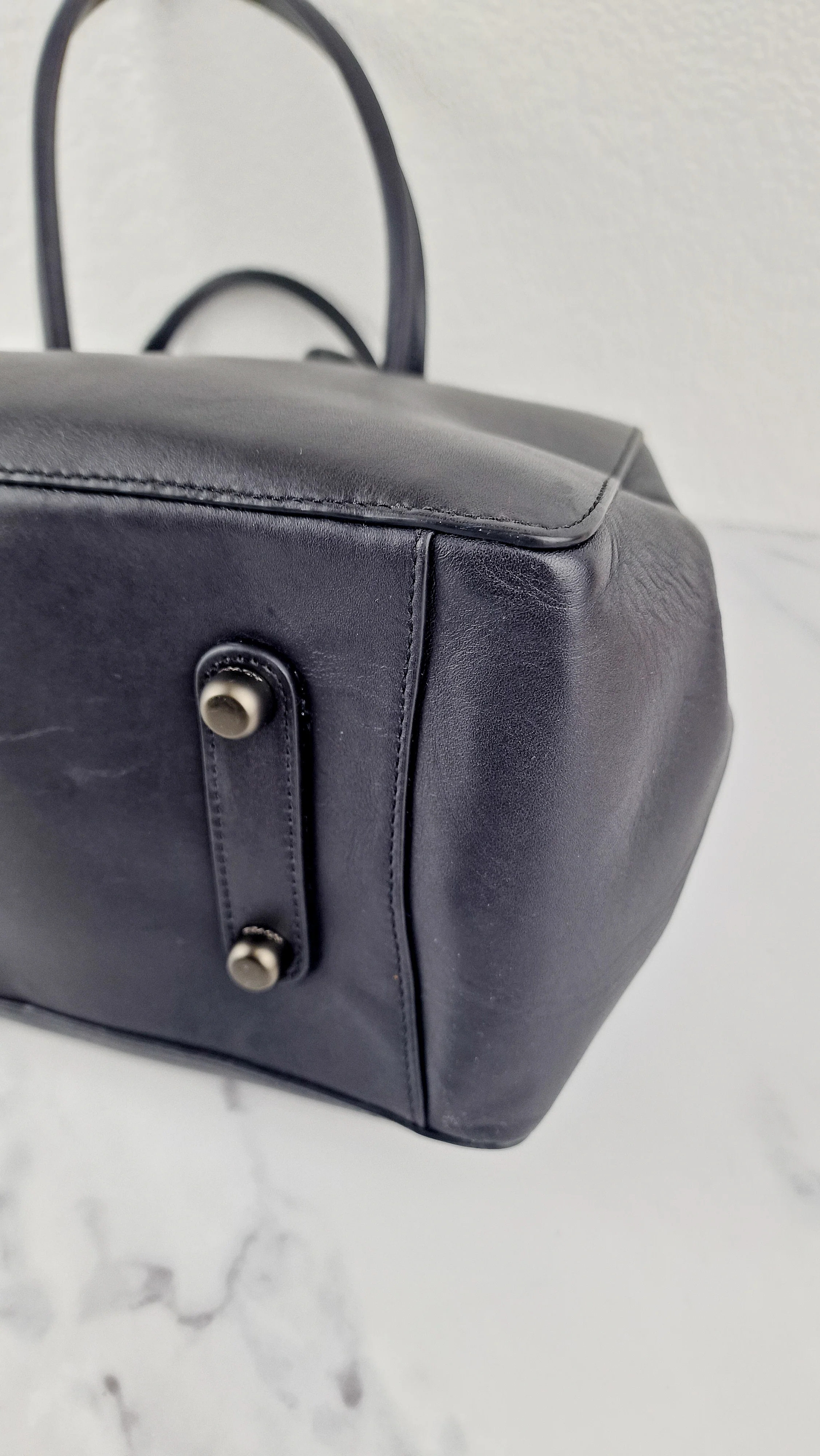 Coach 1941 Cooper Carryall in Black Smooth Leather - Handbag Shoulder Bag - Coach 22821 - Image 8