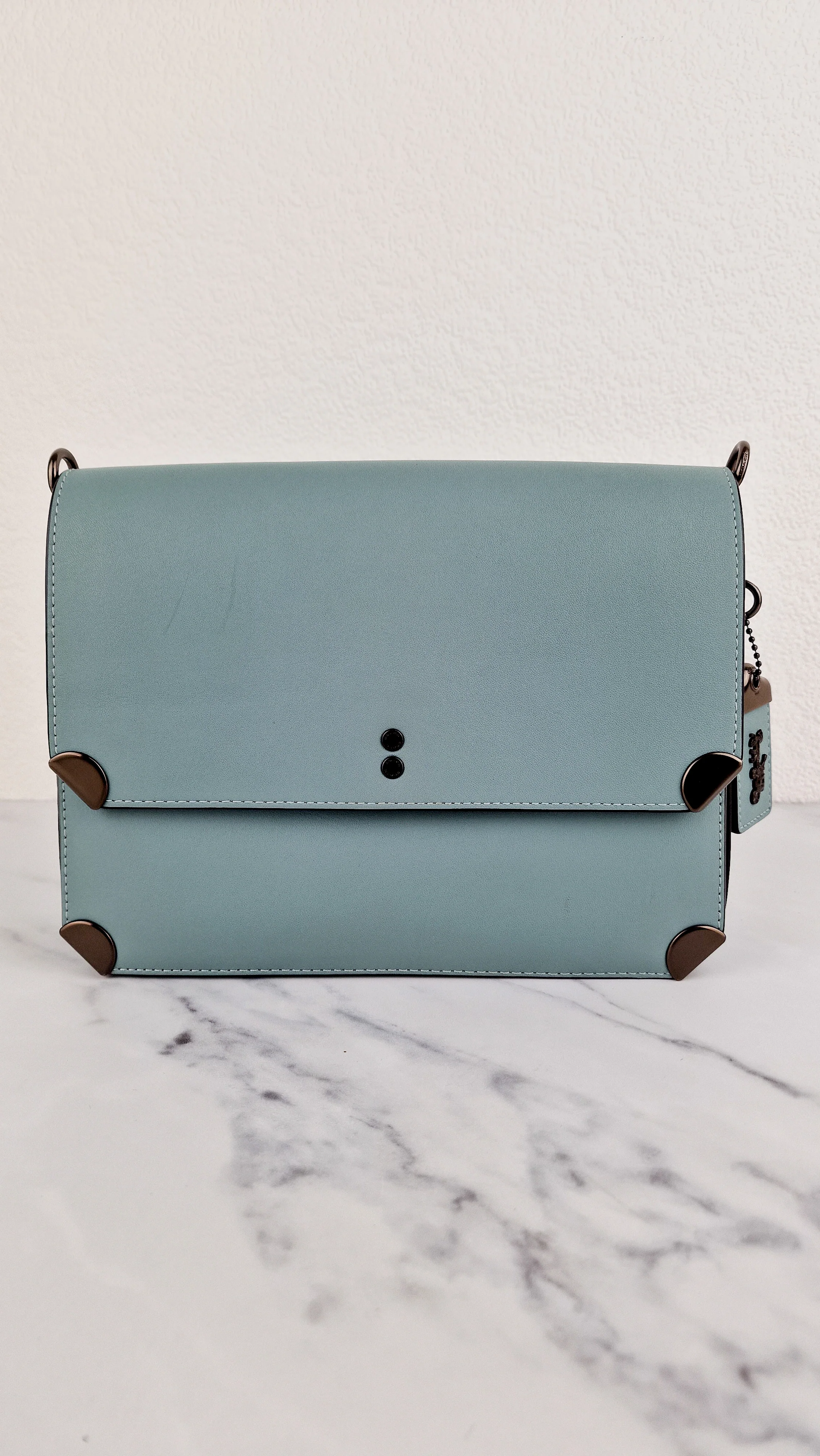 Coach 1941 Cooper Shoulder Bag Sage Green Blue Crossbody Flap Bag - Coach 38660