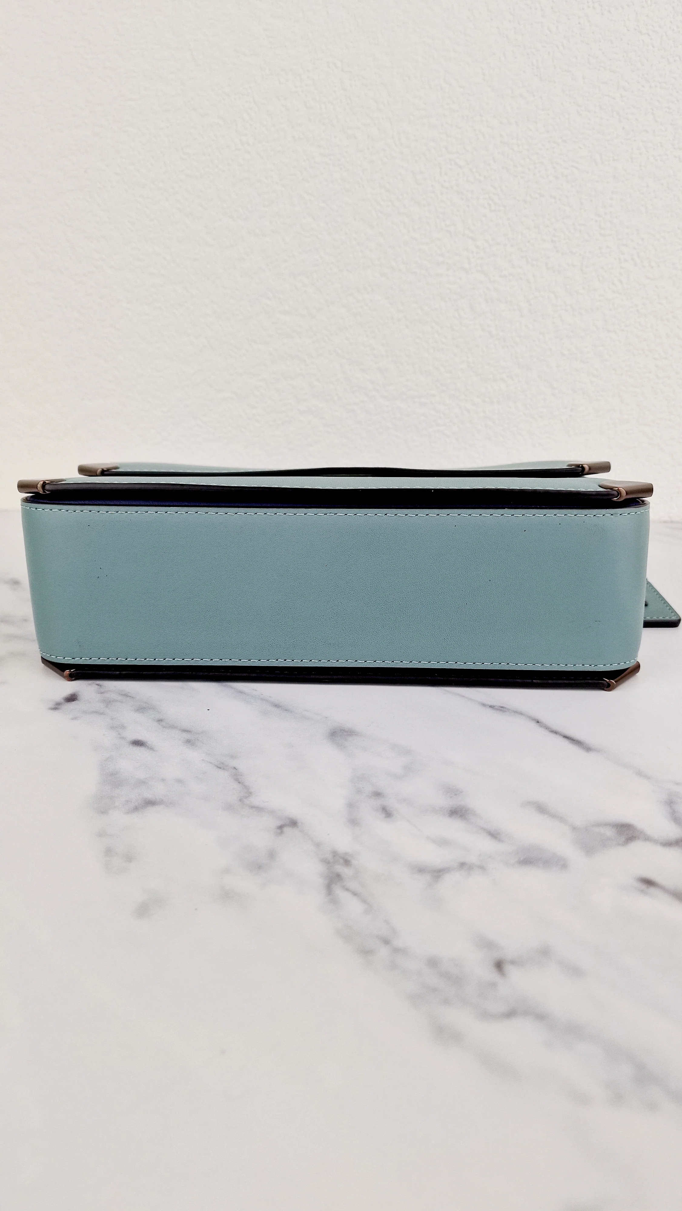 Coach 1941 Cooper Shoulder Bag Sage Green Blue Crossbody Flap Bag - Coach 38660 - Image 11