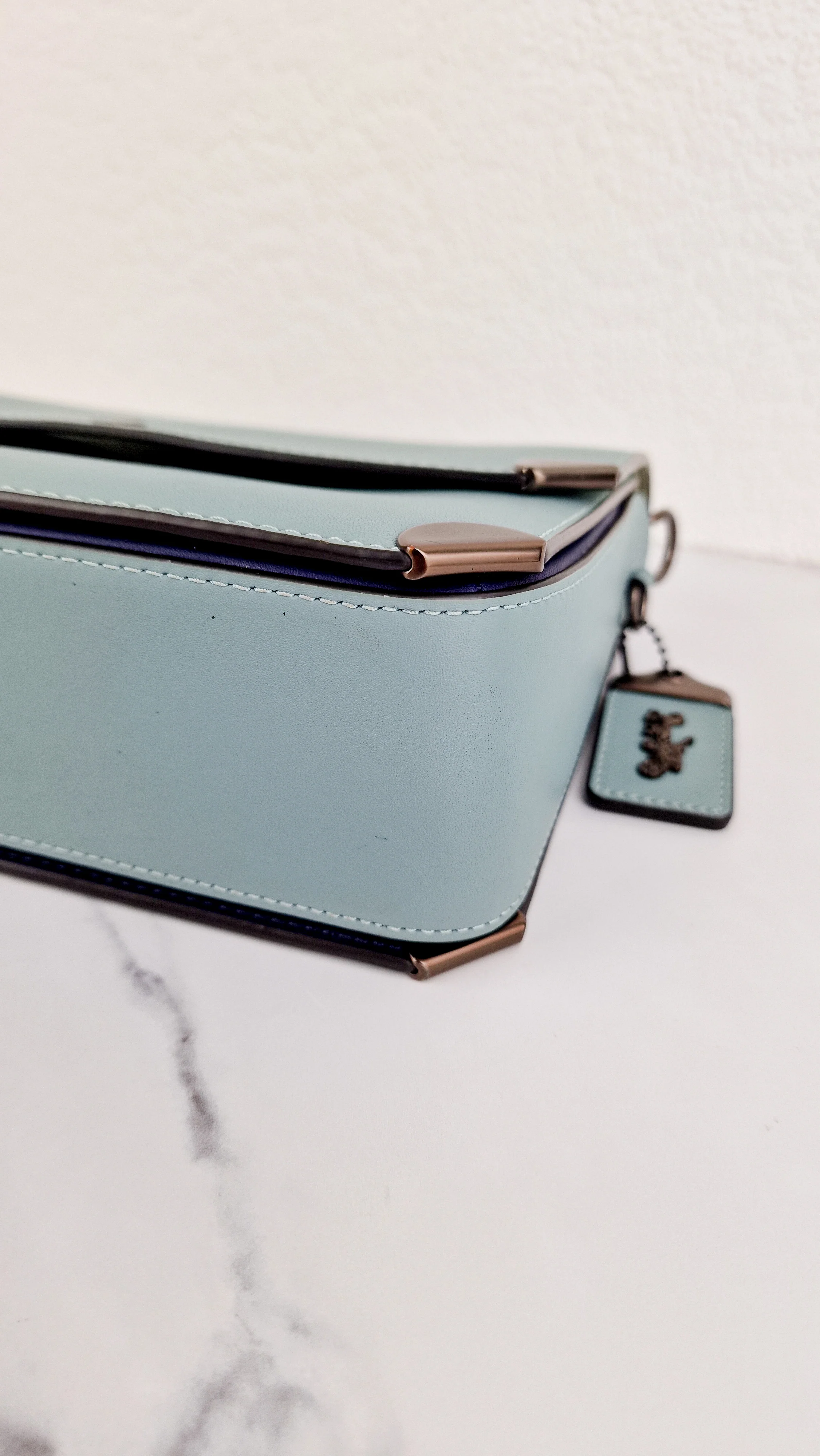Coach 1941 Cooper Shoulder Bag Sage Green Blue Crossbody Flap Bag - Coach 38660 - Image 12