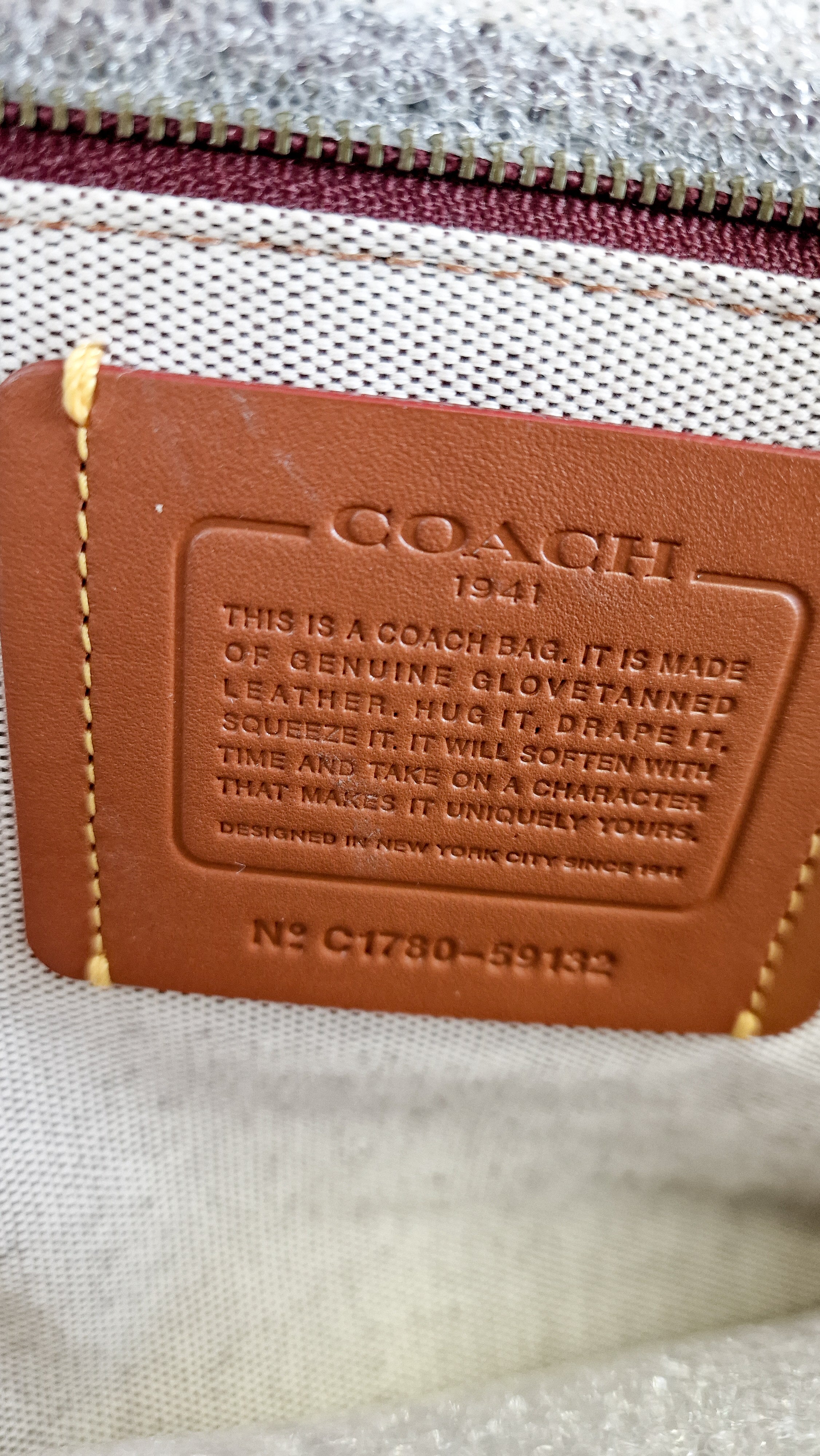 Coach 1941 Dakotah Satchel in Beechwood Smooth Leather - Tophandle Crossbody Handbag - Coach 59132 - Image 13