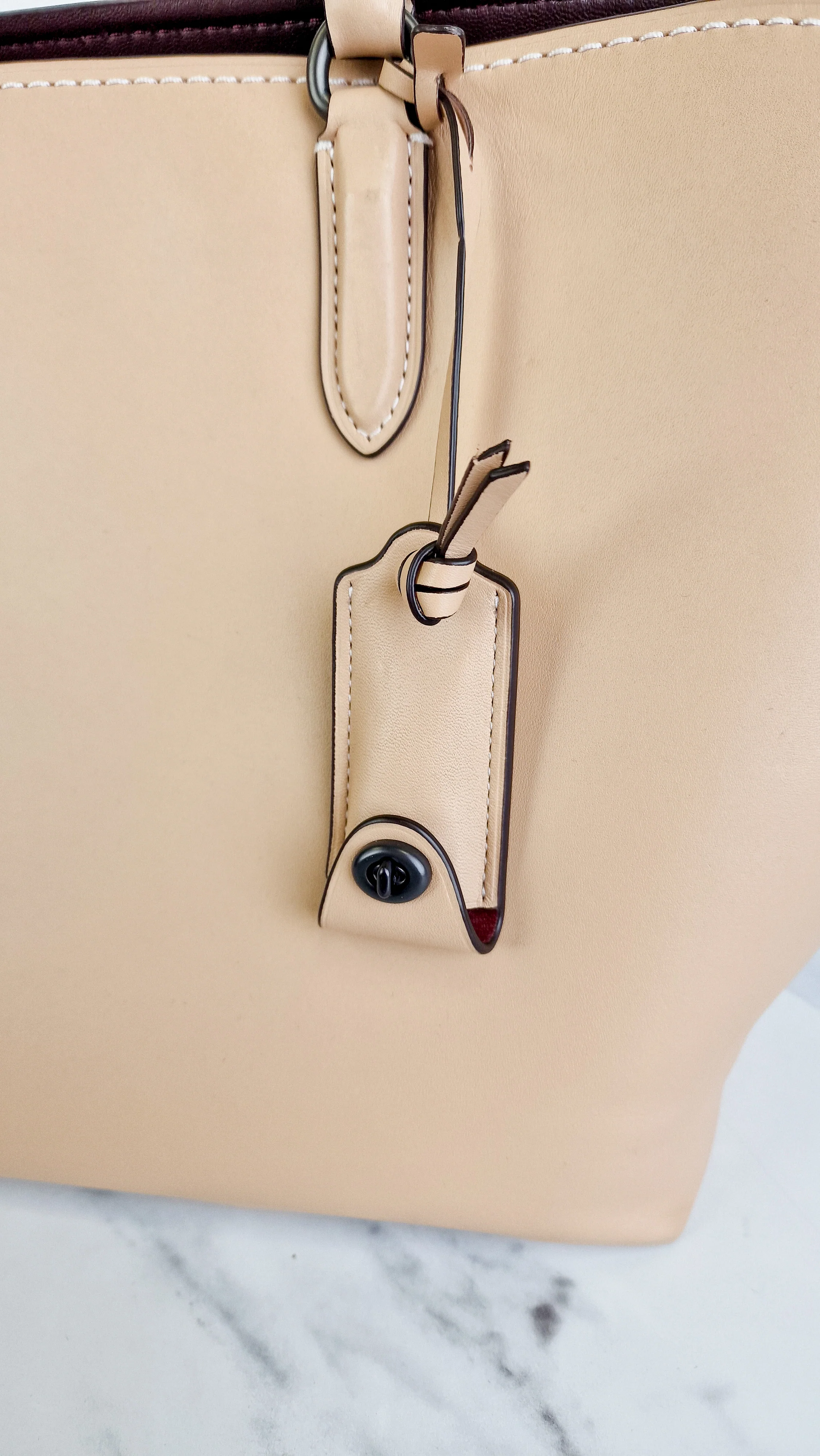 Coach 1941 Dakotah Satchel in Beechwood Smooth Leather - Tophandle Crossbody Handbag - Coach 59132 - Image 2