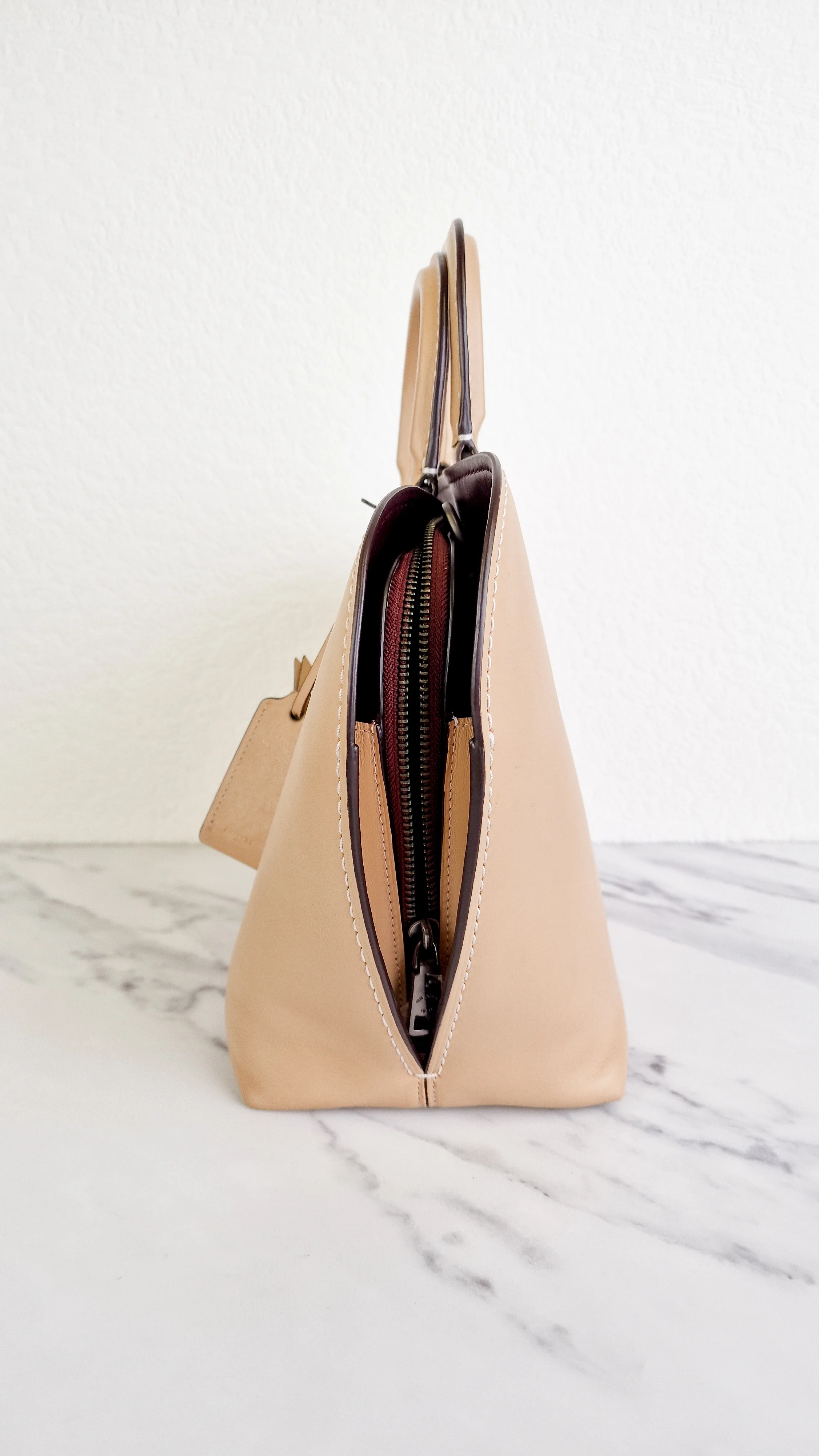 Coach 1941 Dakotah Satchel in Beechwood Smooth Leather - Tophandle Crossbody Handbag - Coach 59132 - Image 3