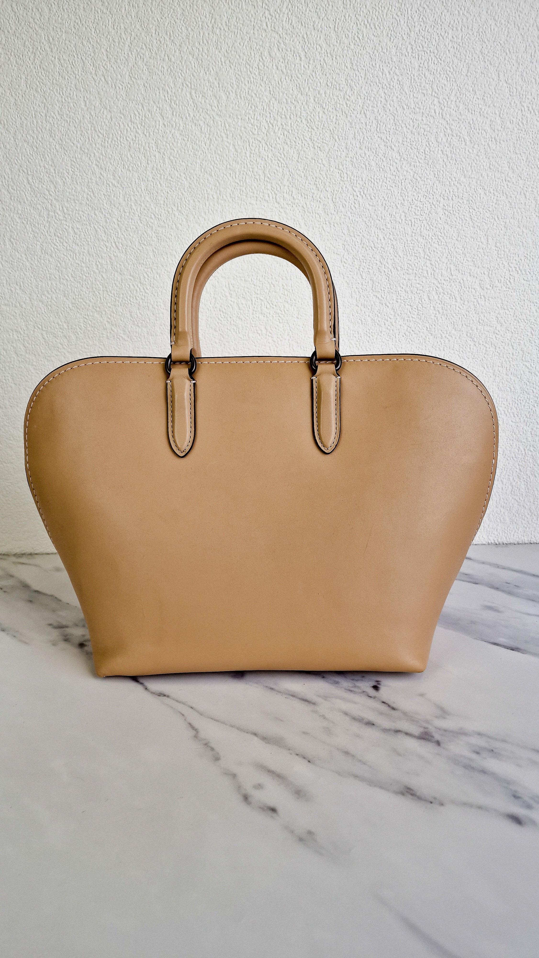 Coach 1941 Dakotah Satchel in Beechwood Smooth Leather - Tophandle Crossbody Handbag - Coach 59132 - Image 5
