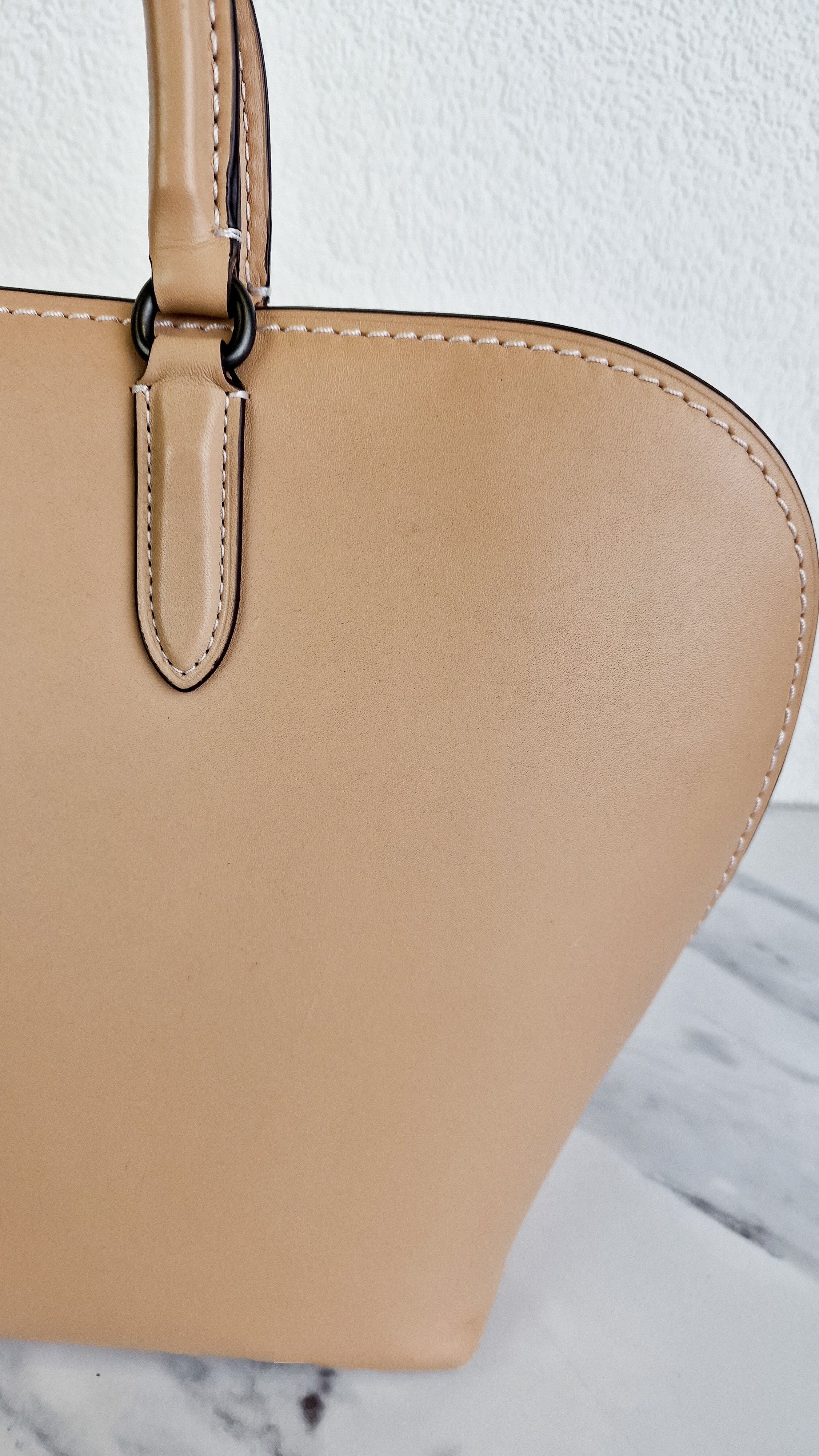 Coach 1941 Dakotah Satchel in Beechwood Smooth Leather - Tophandle Crossbody Handbag - Coach 59132 - Image 6