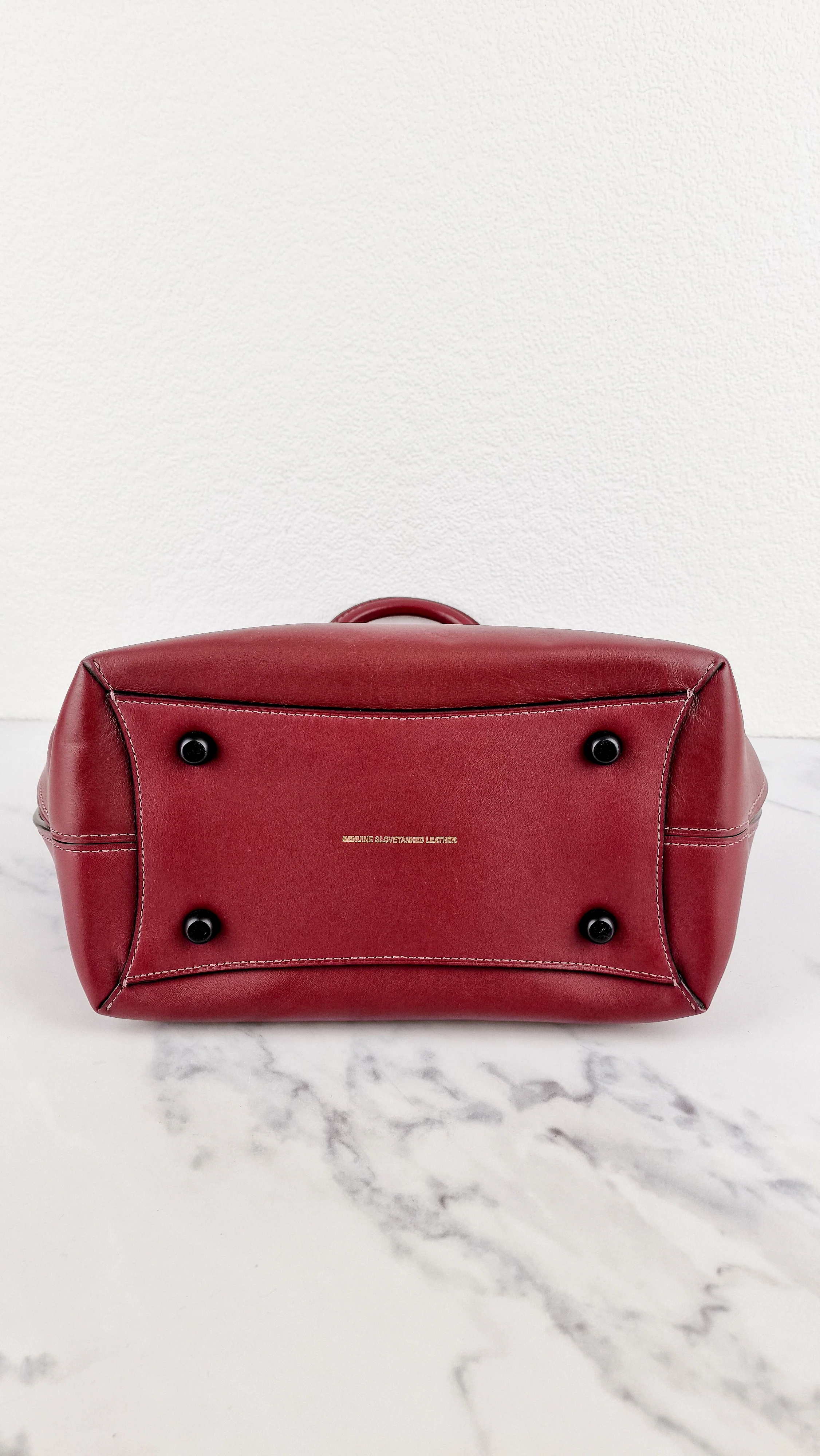 Coach 1941 Dakotah Satchel in Burgundy Red Smooth Leather Handbag Crossbody Bag - Coach 59132 - Image 6