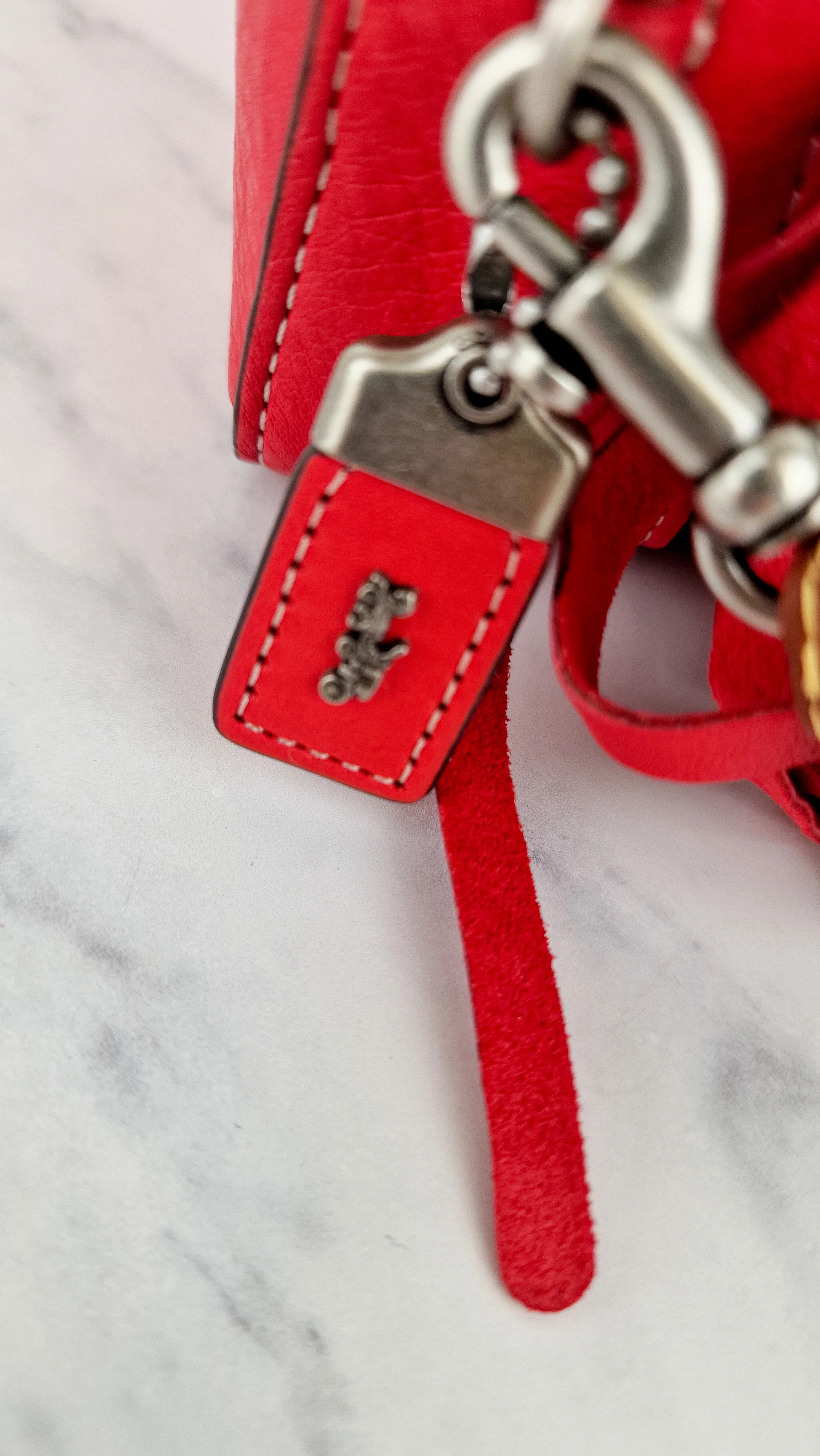 Coach 1941 Dinkier in Vermillion Red with Wild Tea Roses Studs & Fringes - Crossbody Bag Clutch Mini Dinky - Coach 86852 - Image 13