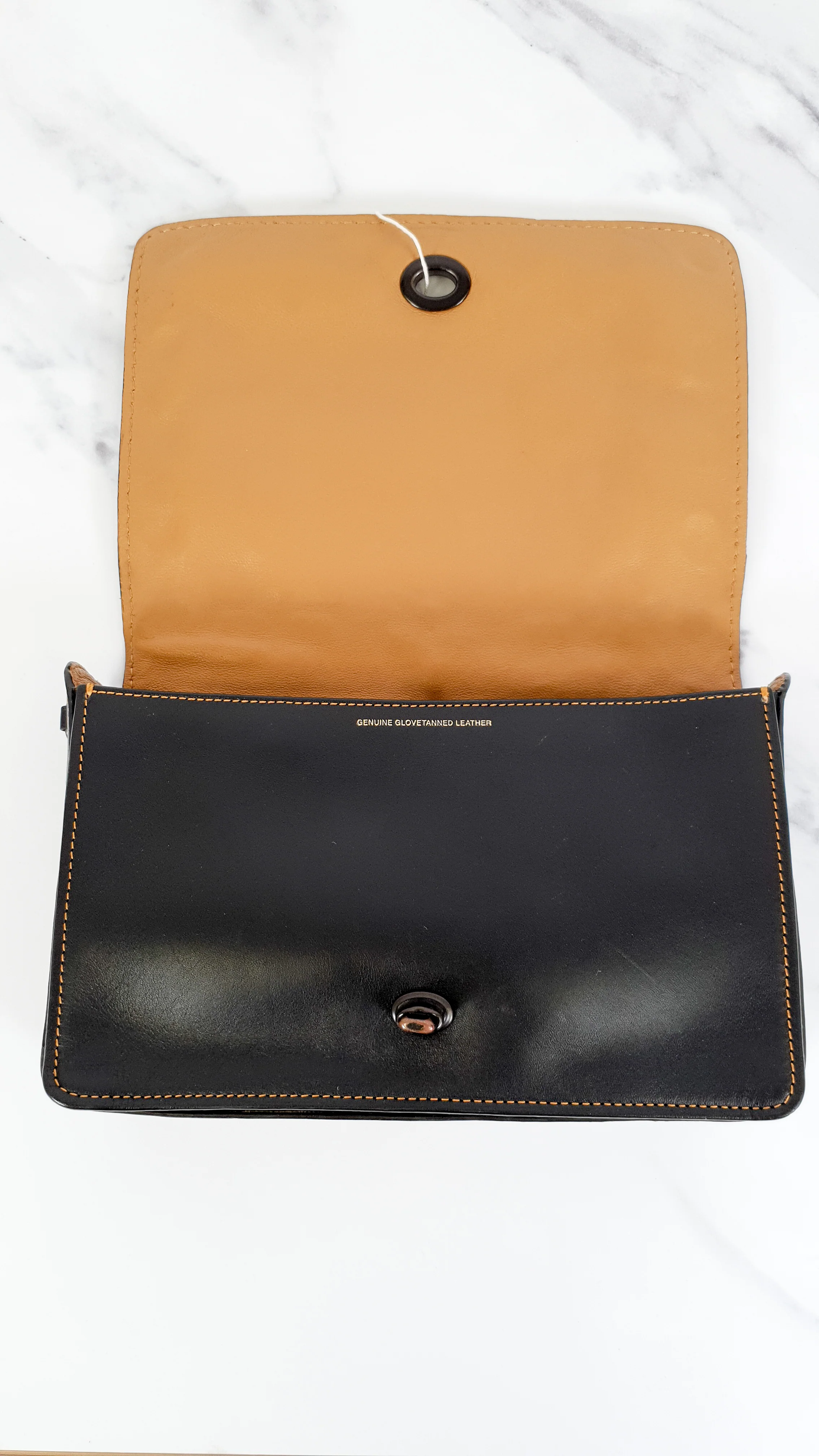 Coach 1941 Dinky 24 in Black Leather with Western Rivets - Crossbody Flap Bag Shoulder Chain Coach 56611 - Image 9