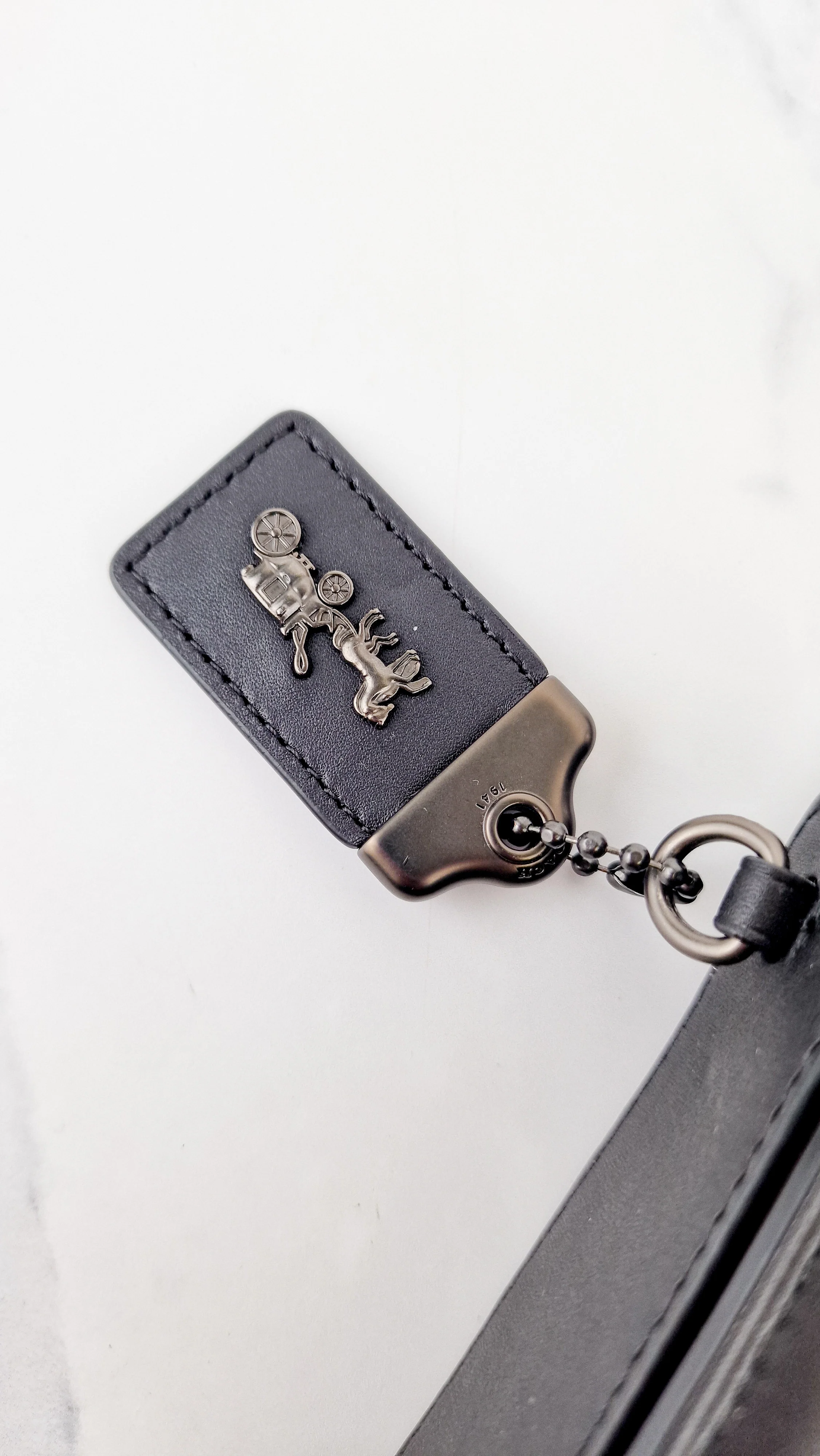Coach 1941 Dinky Black with Crystal Bow Embellishment - Smooth Leather Crossbody Bag Coach 38646 - Image 13