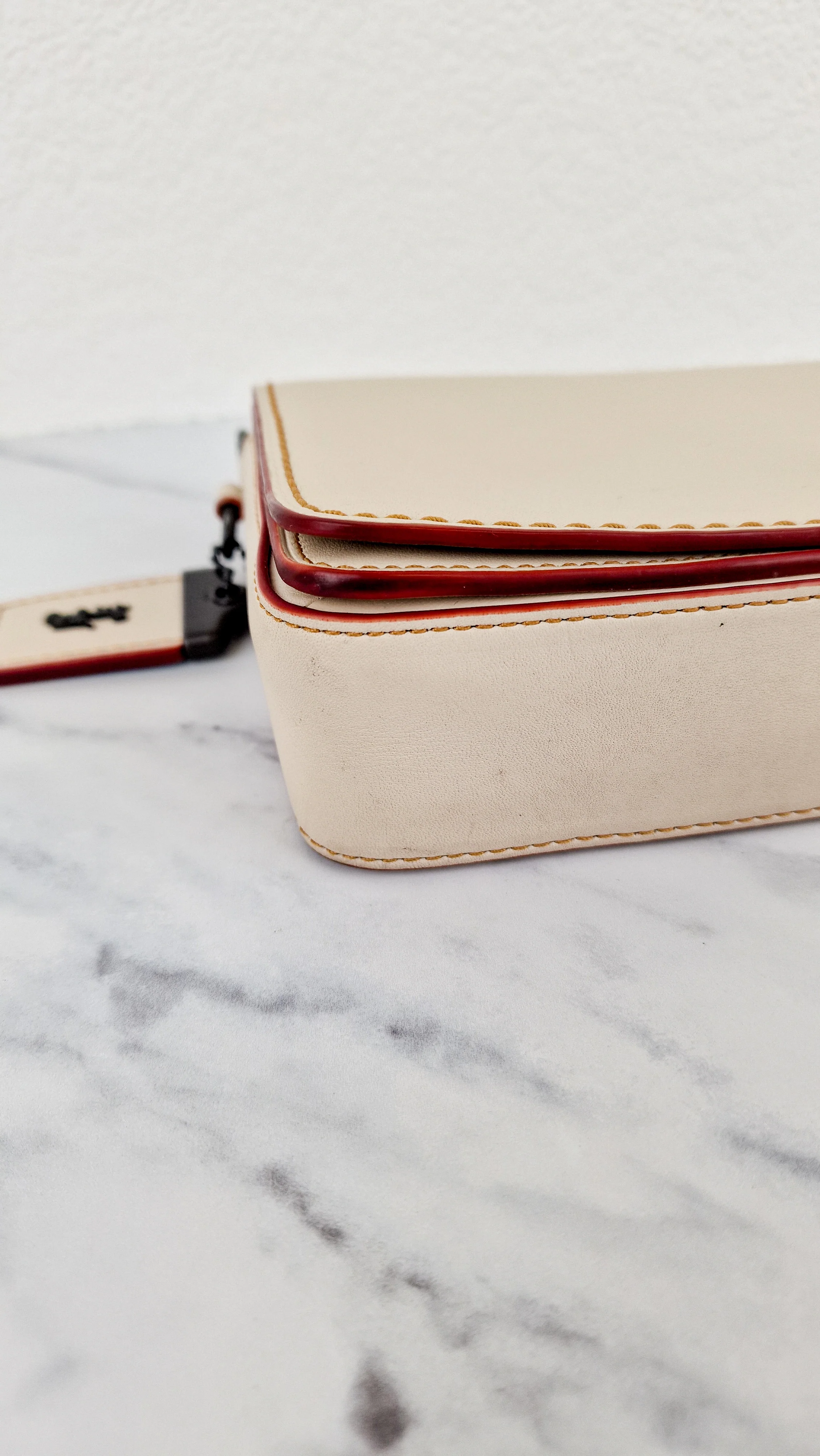 Coach 1941 Dinky in Chalk White Smooth Leather - Crossbody Chain Bag - Coach 55149 - Image 2