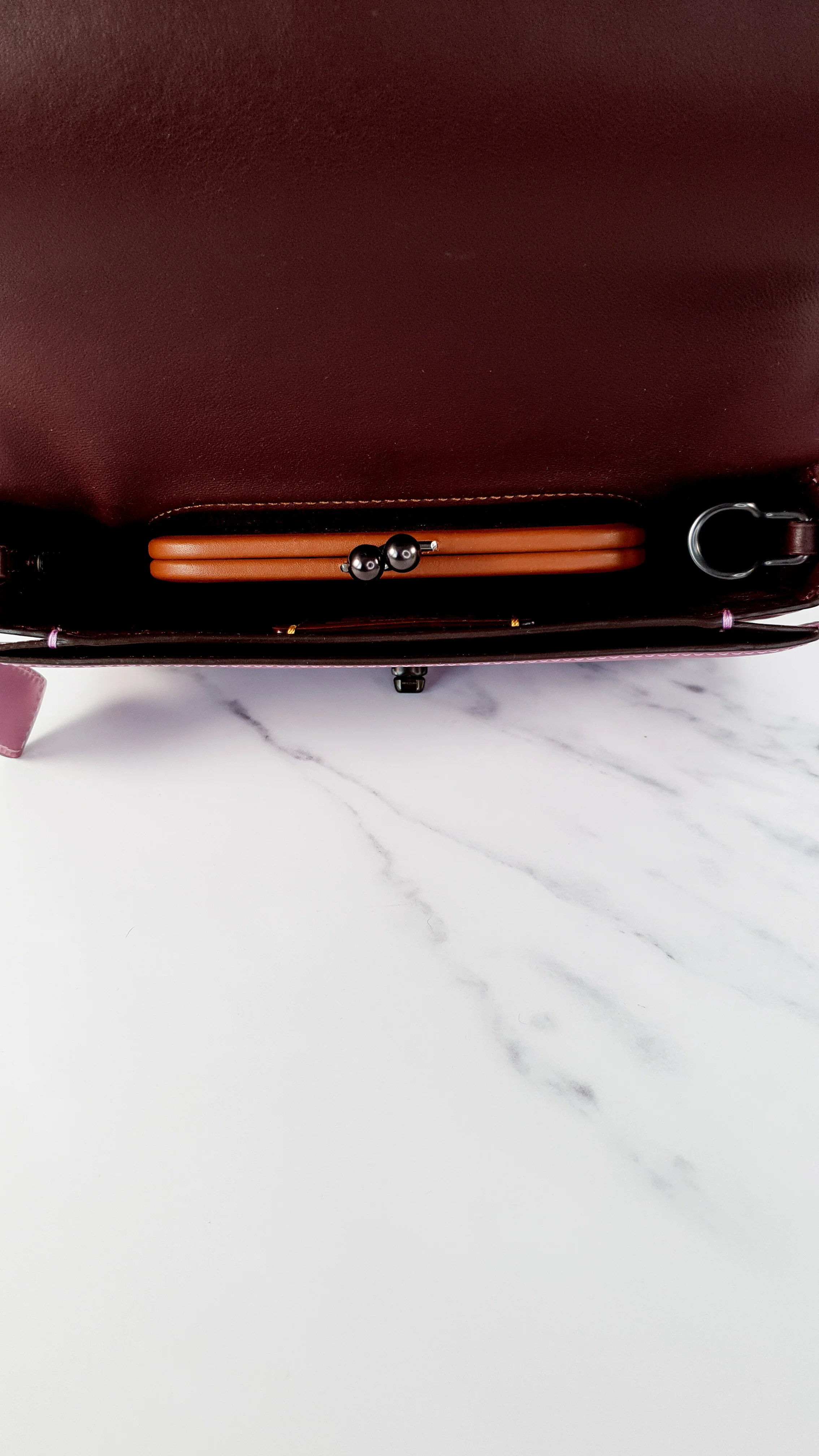 Coach 1941 Dinky in Shiny Metallic Pink & Primrose Smooth Leather Limited Edition - Coach 22832 - Image 11