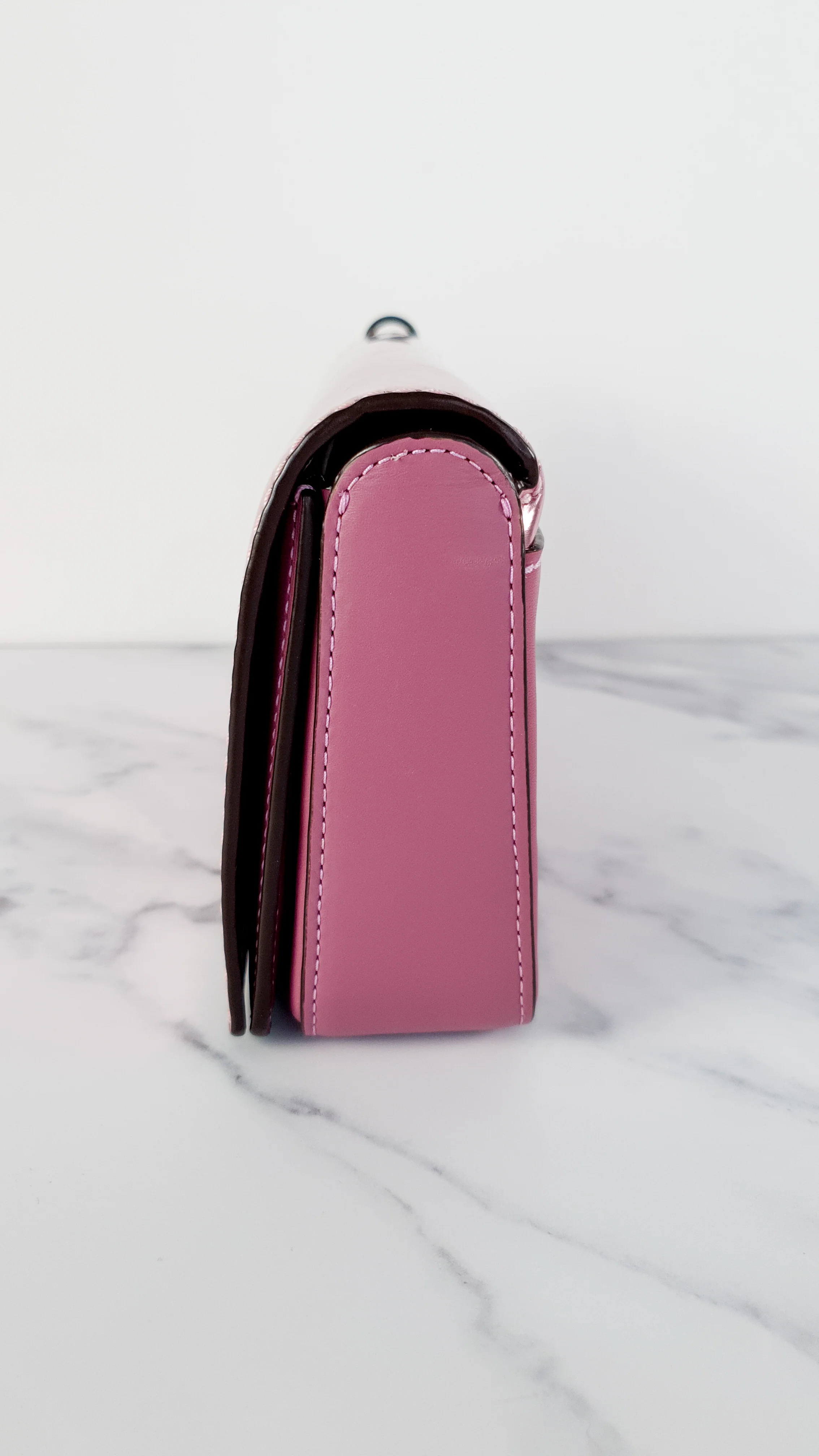 Coach 1941 Dinky in Shiny Metallic Pink & Primrose Smooth Leather Limited Edition - Coach 22832 - Image 5