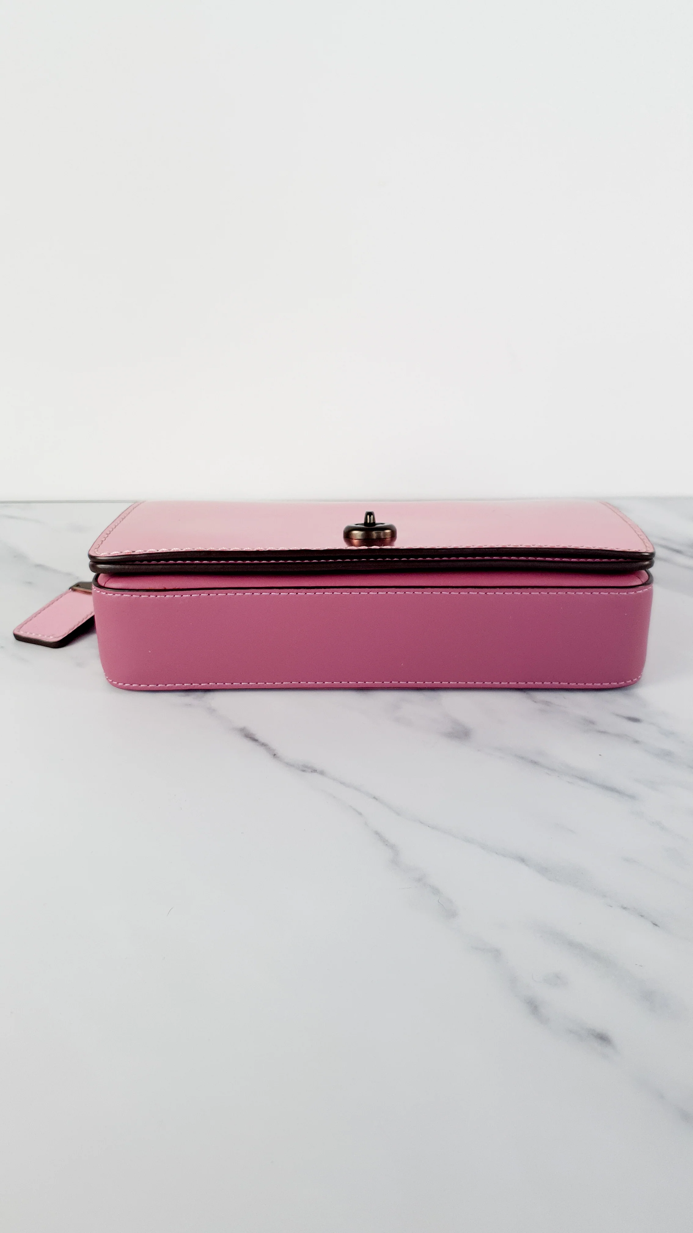 Coach 1941 Dinky in Shiny Metallic Pink & Primrose Smooth Leather Limited Edition - Coach 22832 - Image 8