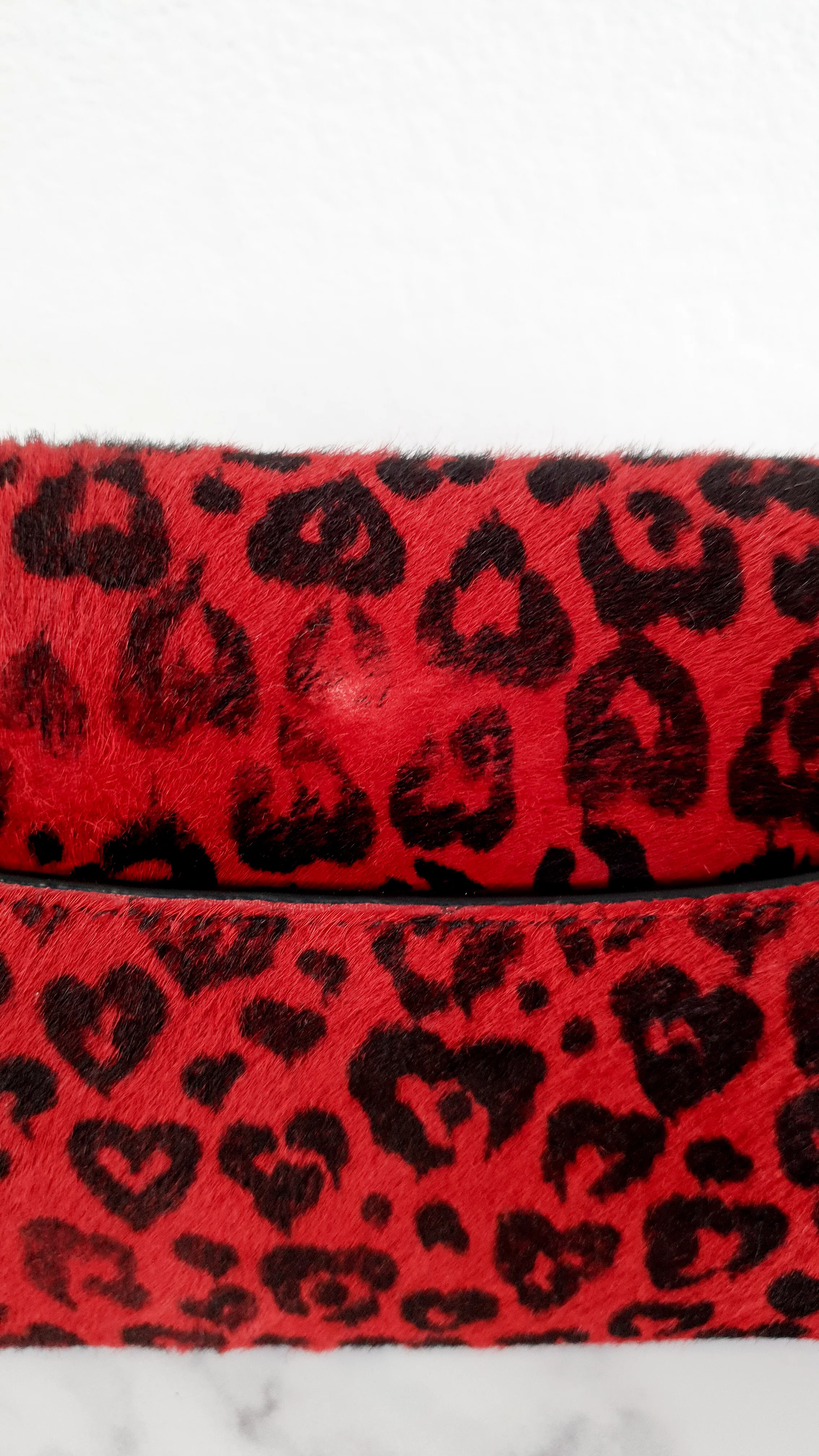 Coach 1941 Dinky Wild Beast Heart Crossbody Bag With in Red & Black Leopard Haircalf & leather & - Coach 38209 - Image 8