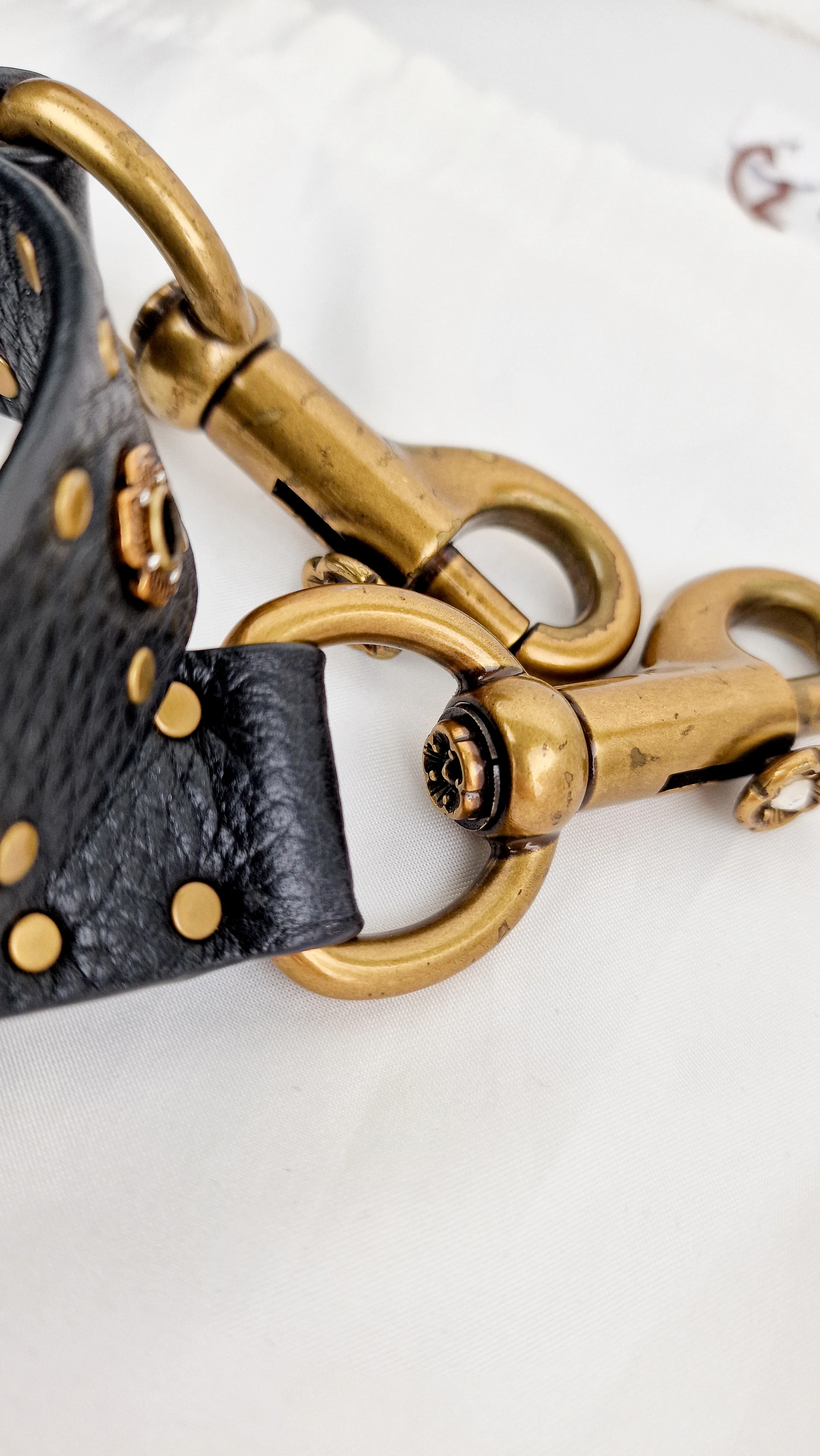 Coach 1941 Duffle Bag with Border Rivets in Black Pebble Leather with Zip Top Tea Rose - Crossbody bag - Image 18