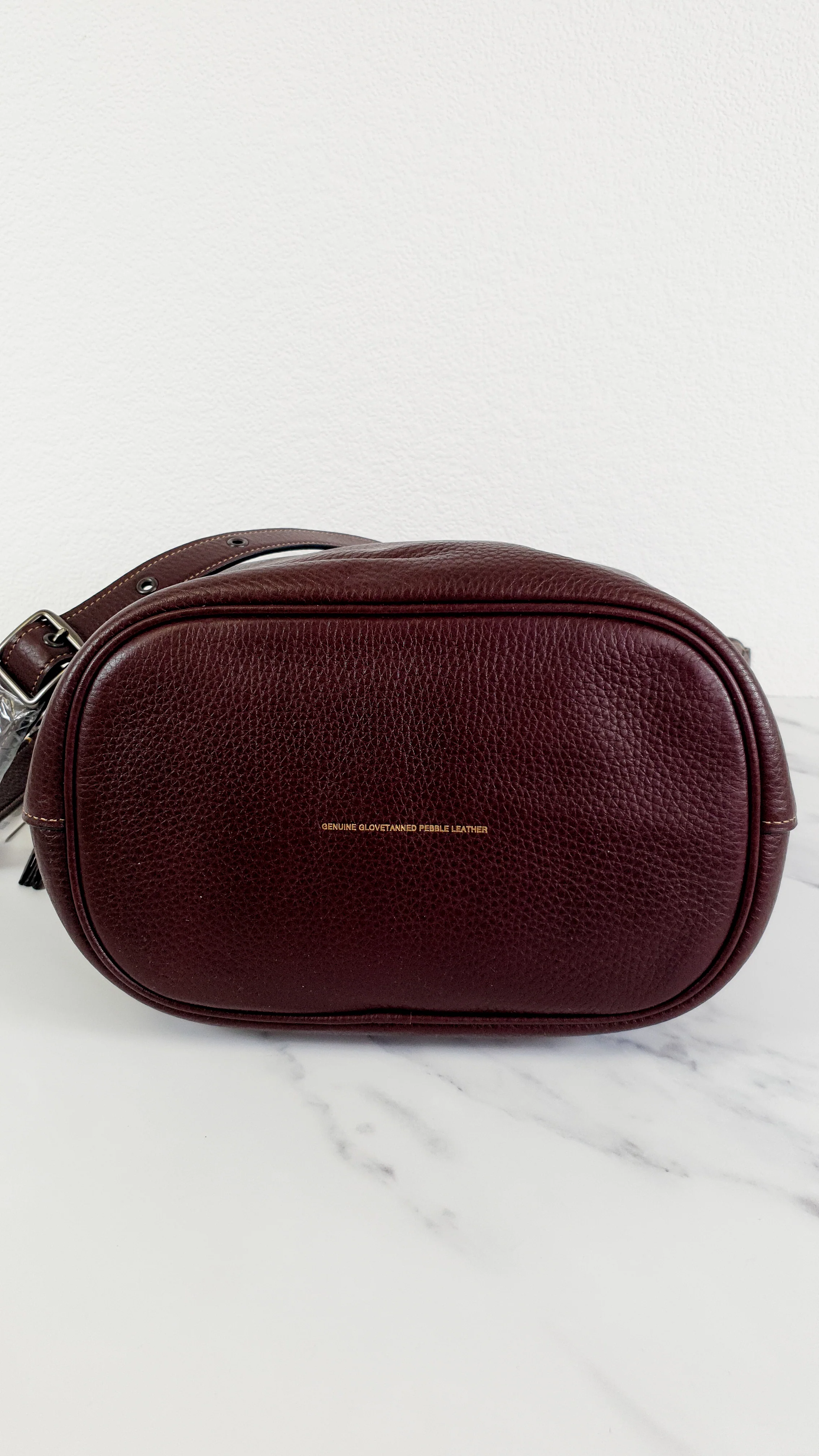 Coach 1941 Duffle Bag in Oxblood Pebble Leather with Zip Top - Coach 29257 - Image 10