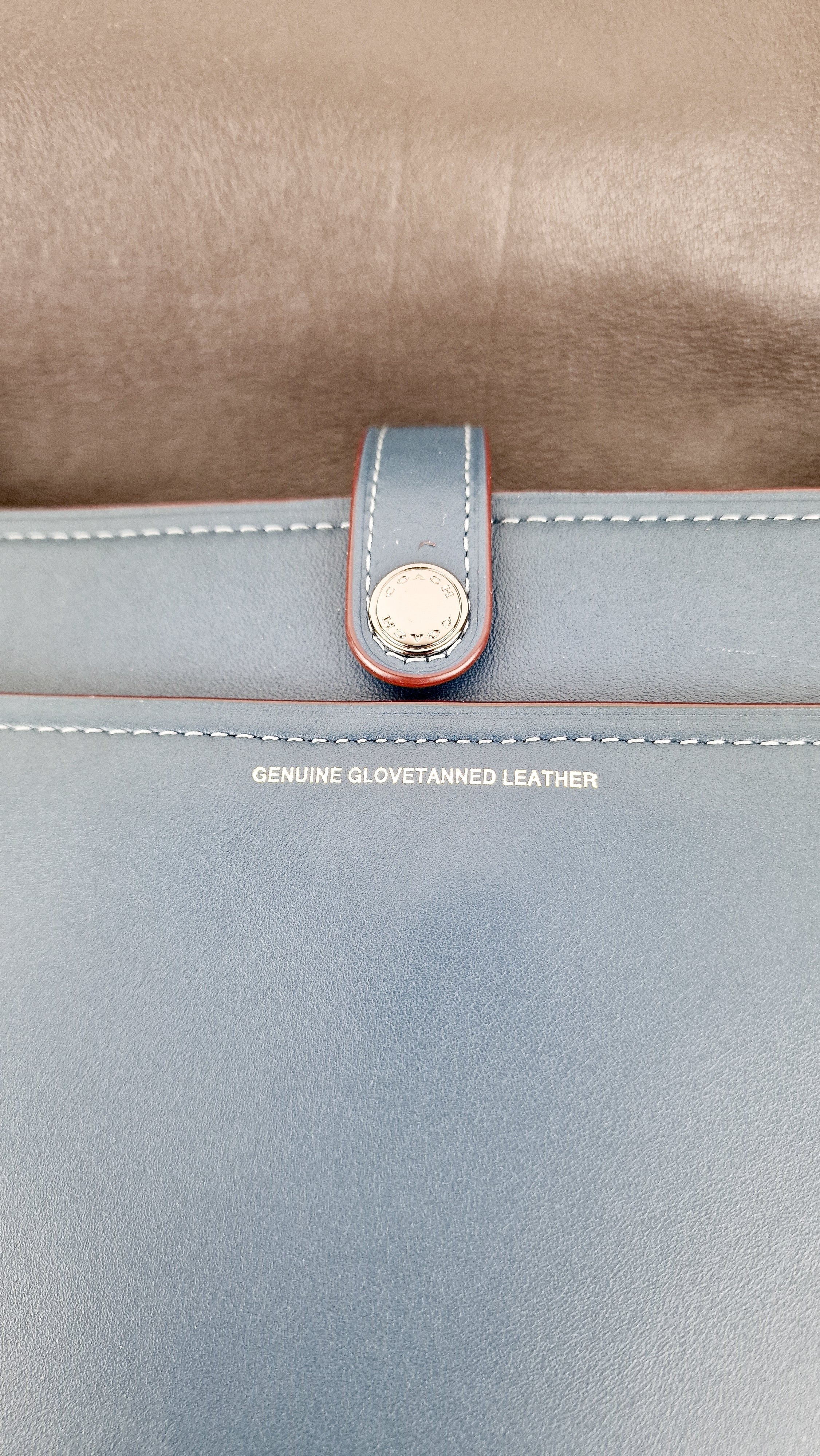 Coach 1941 Saddle 33 Large Dark Denim Blue Bag - Smooth Leather Crossbody Bag - Coach 11108 - Image 10