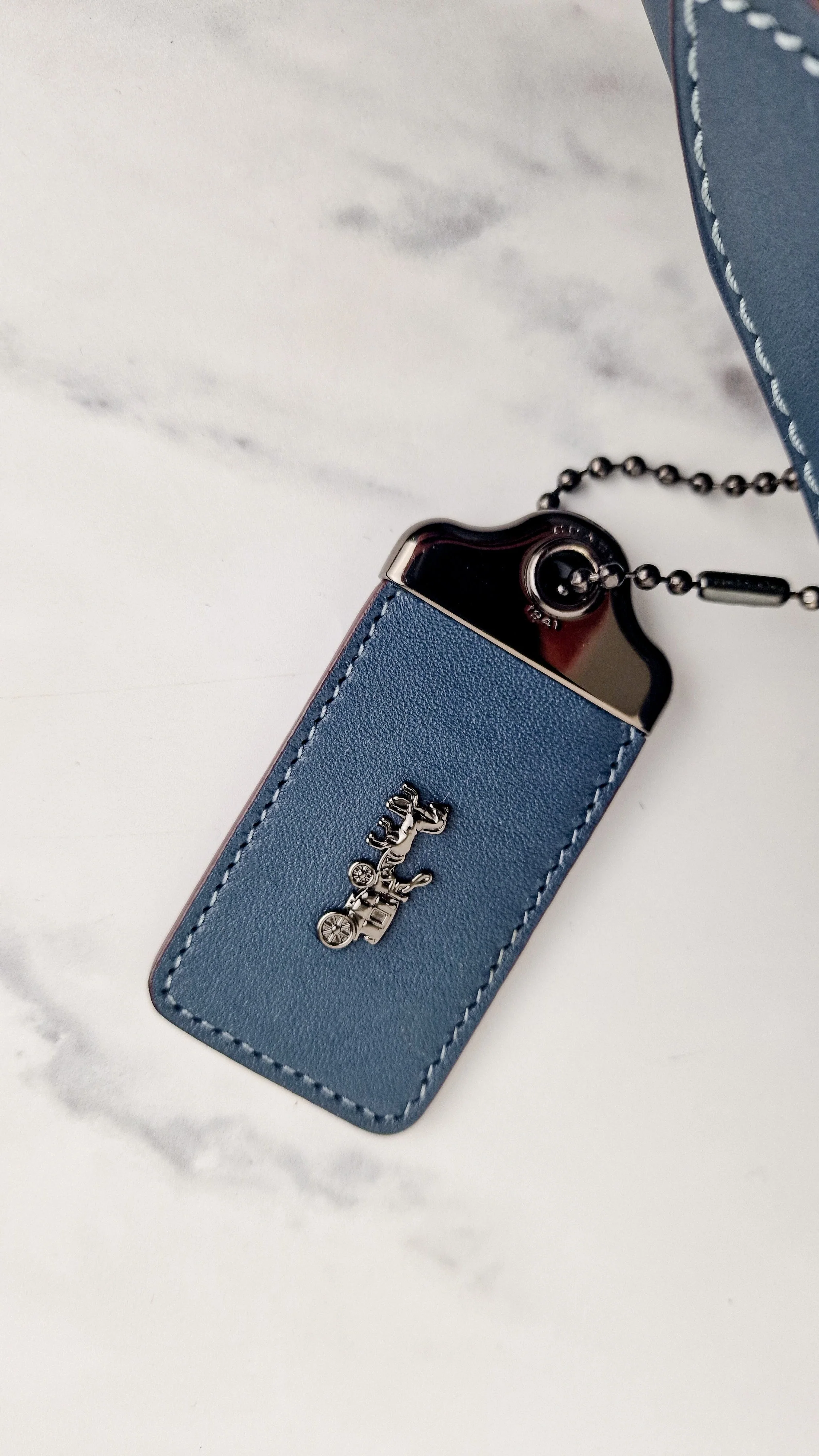 Coach 1941 Saddle 33 Large Dark Denim Blue Bag - Smooth Leather Crossbody Bag - Coach 11108 - Image 11