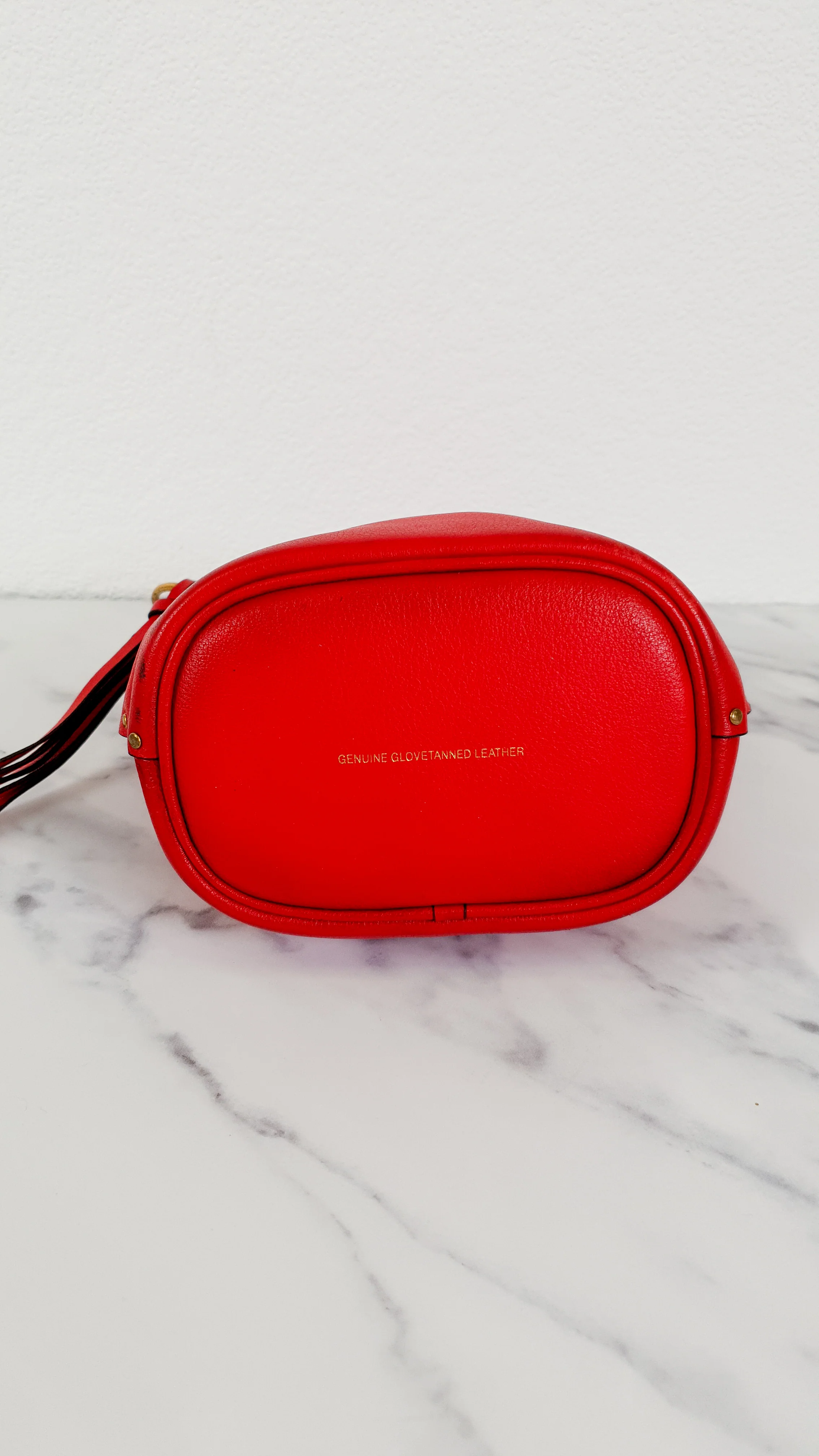 Coach 1941 Mini Duffle 12 Bag in Red smooth Glovetanned Leather with Zip Top & Border Rivets- Crossbody bag - Coach 32880 - Image 15
