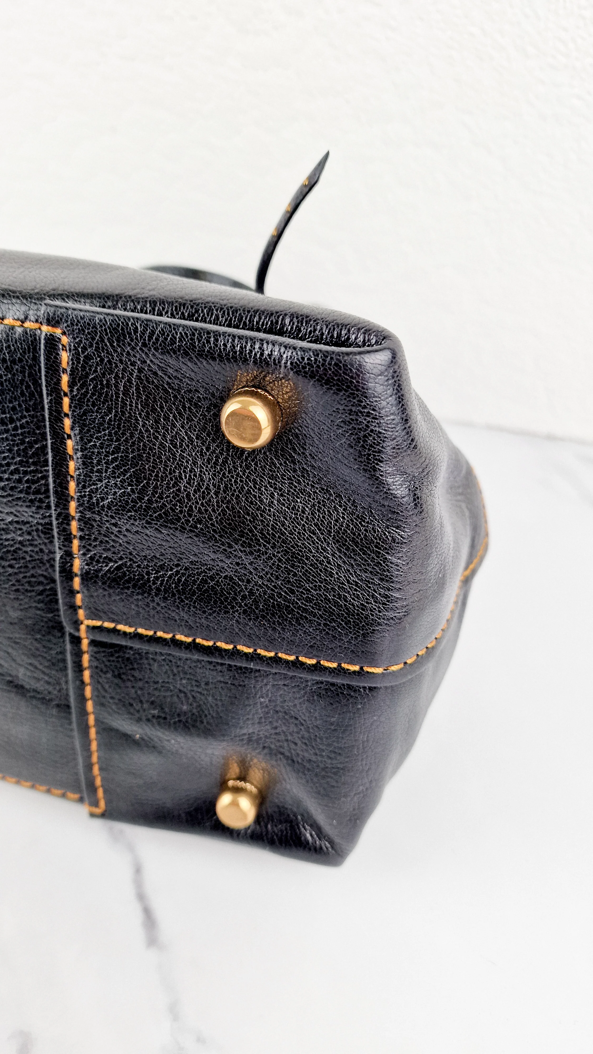 Coach 1941 Outlaw Satchel Bag in Black Polished Grain Leather - Shoulder Bag Handbag - Coach 38190 - Image 11