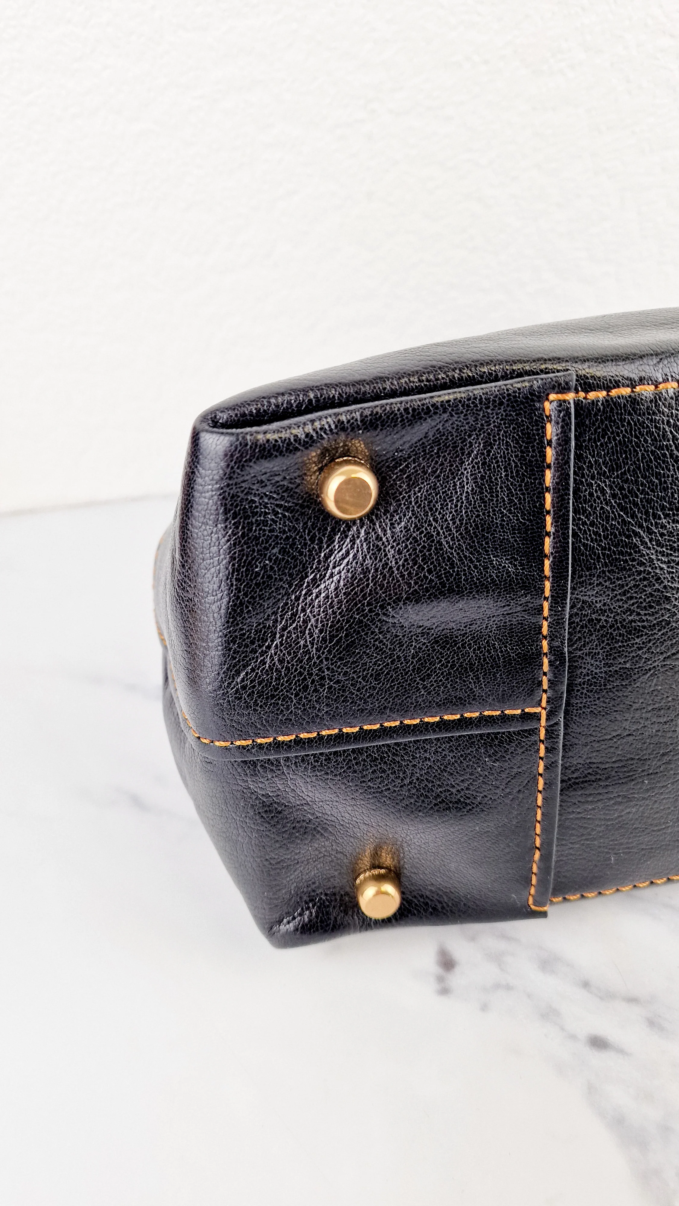 Coach 1941 Outlaw Satchel Bag in Black Polished Grain Leather - Shoulder Bag Handbag - Coach 38190 - Image 12