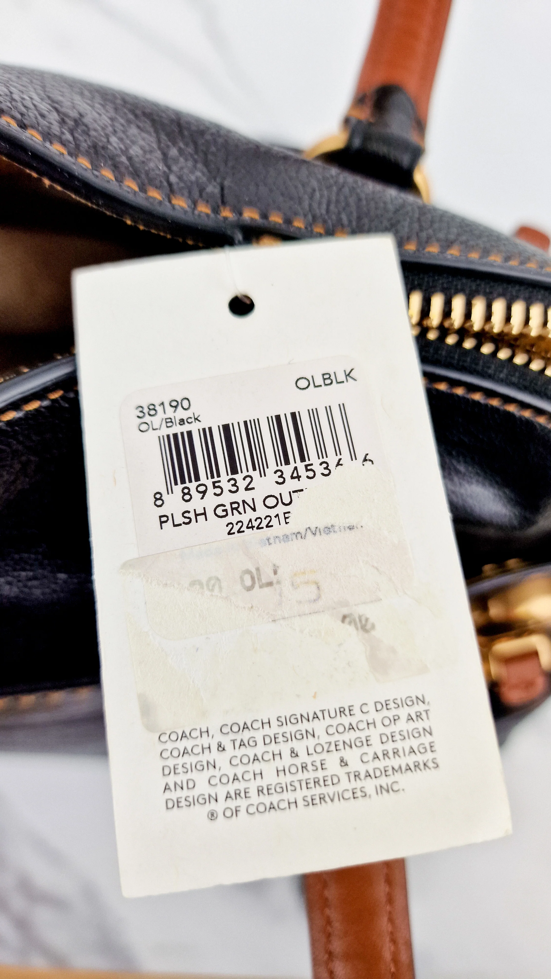 Coach 1941 Outlaw Satchel Bag in Black Polished Grain Leather - Shoulder Bag Handbag - Coach 38190 - Image 17