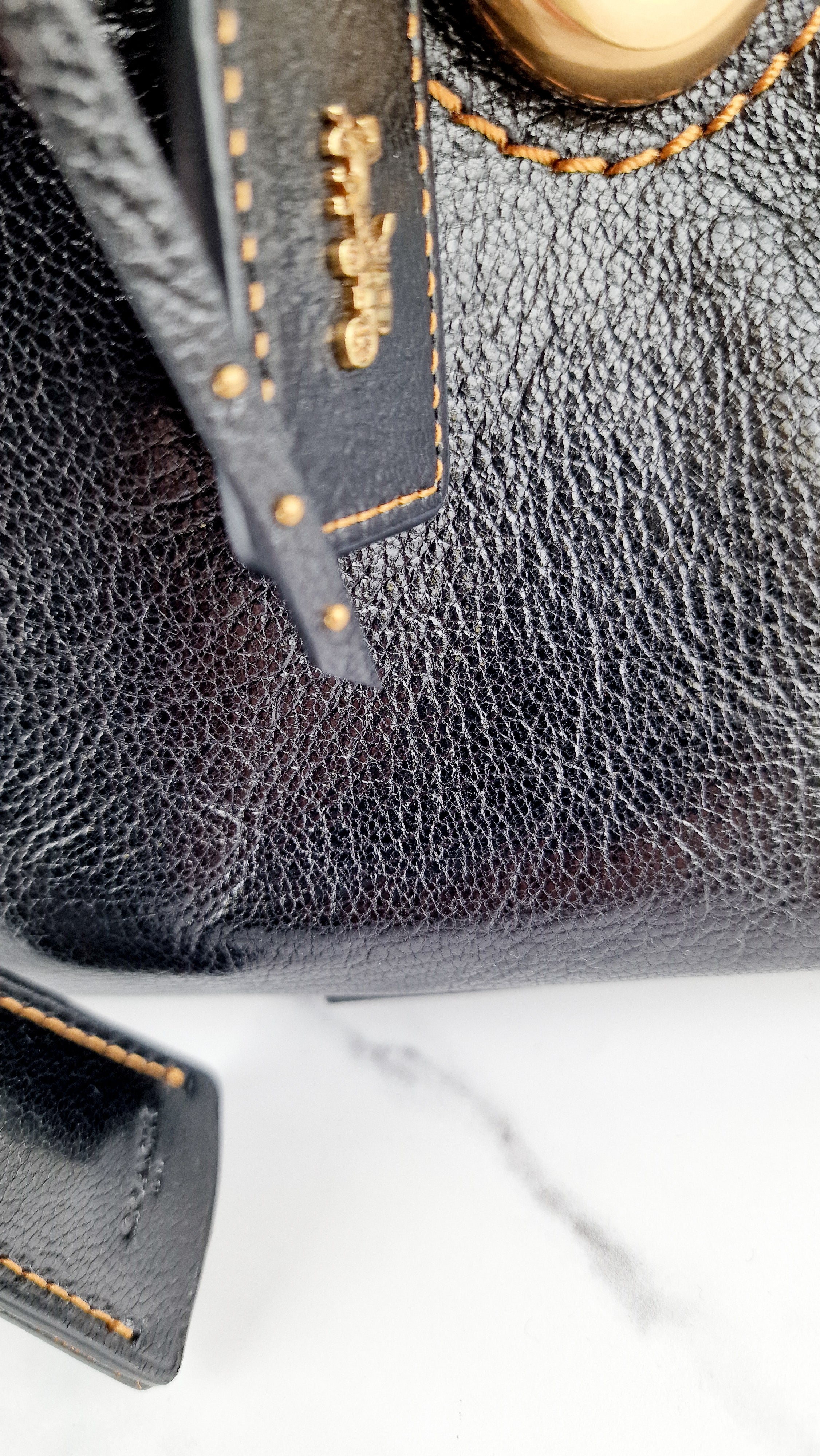 Coach 1941 Outlaw Satchel Bag in Black Polished Grain Leather - Shoulder Bag Handbag - Coach 38190 - Image 2